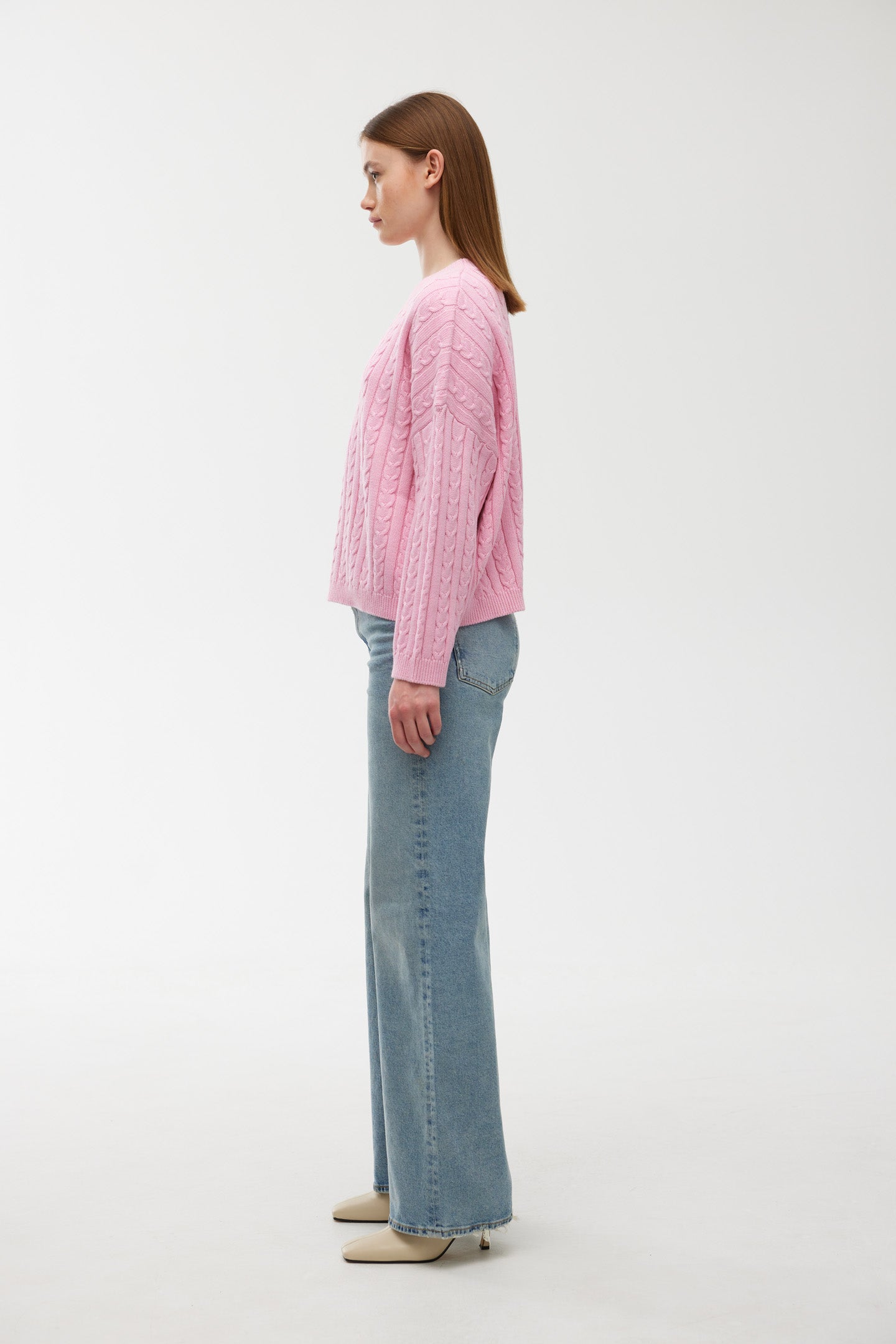 Willa Cable Knit - Rose