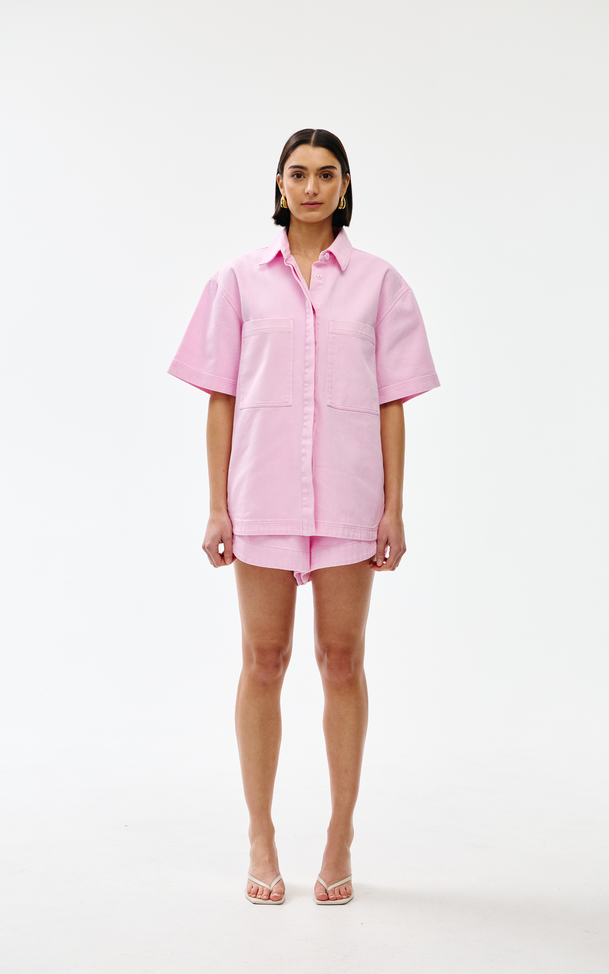 Freya Shirt - Blush Wash Denim