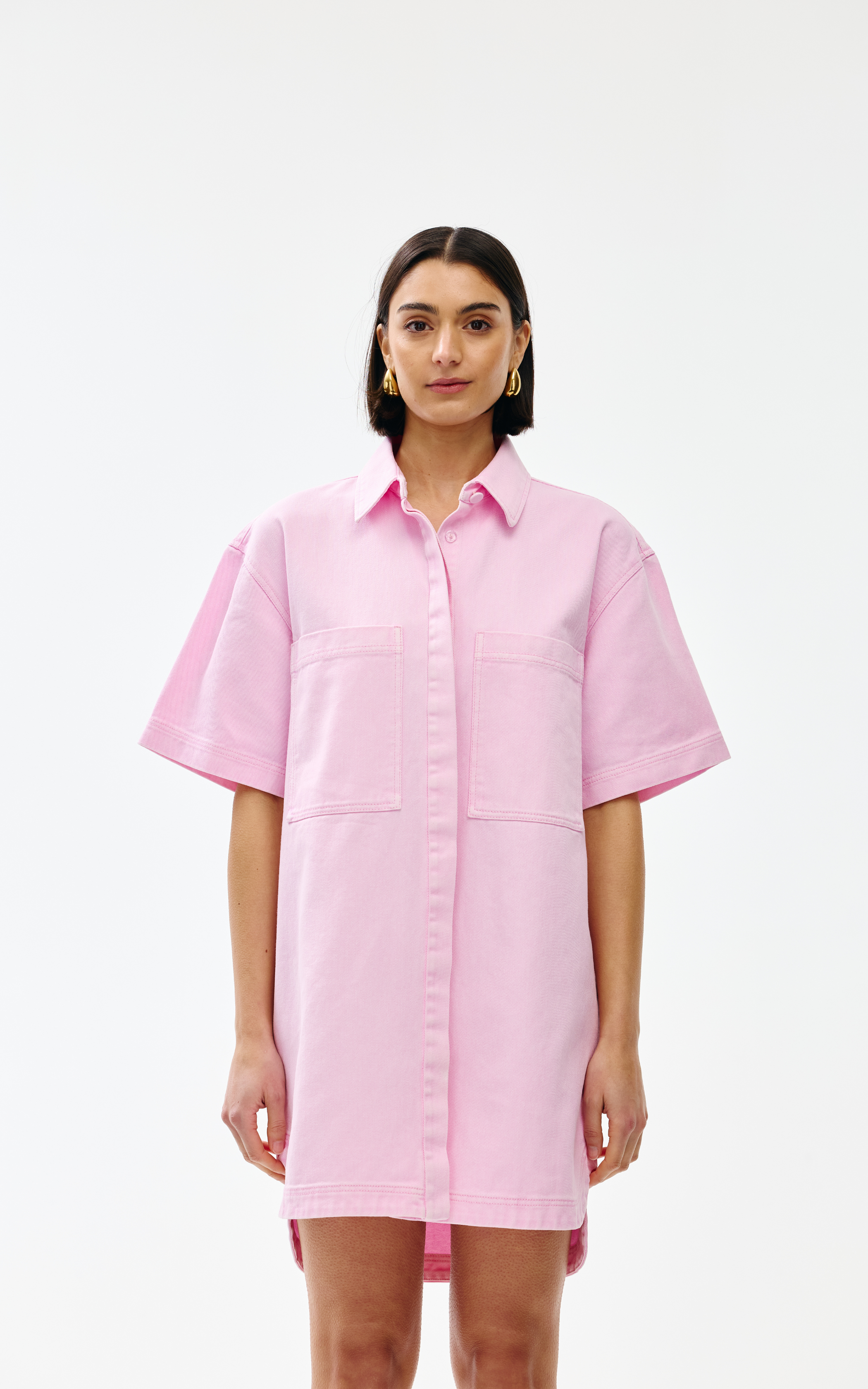 Freya Dress - Blush Wash Denim