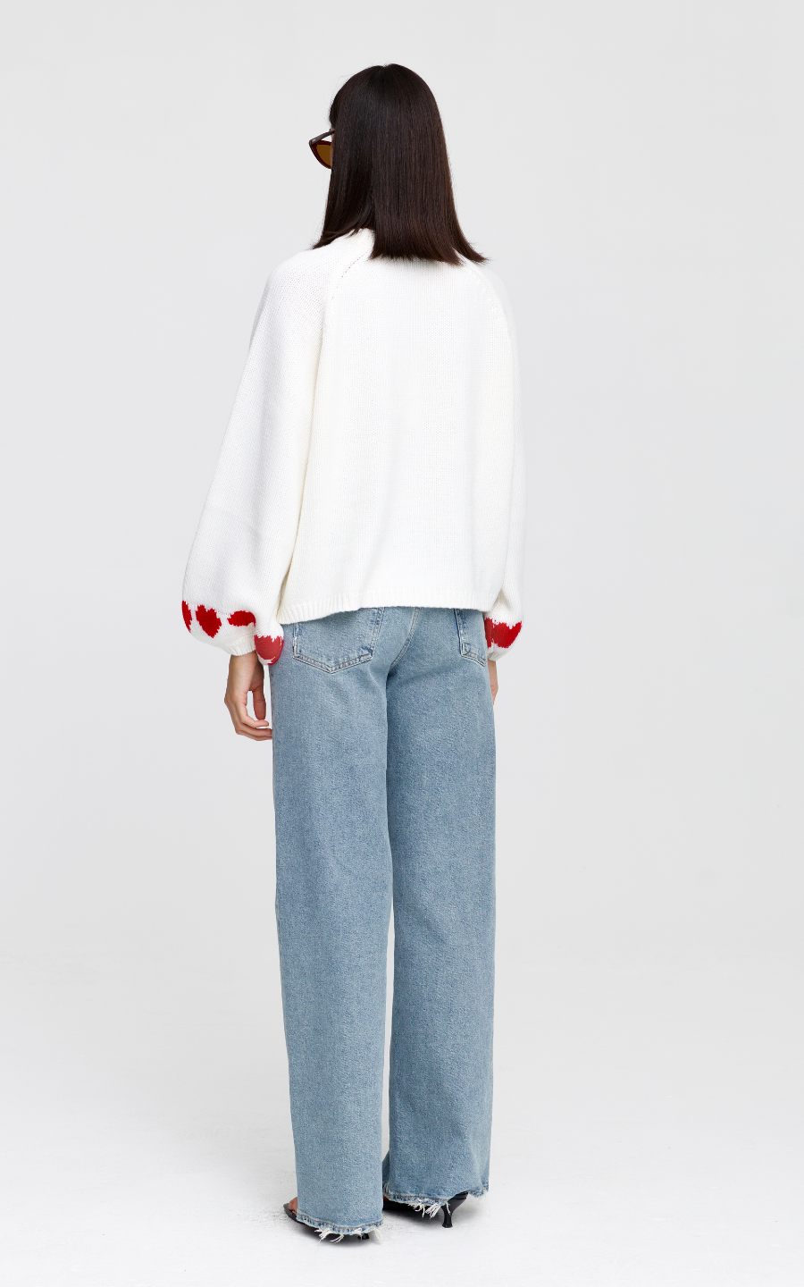 Cherie Hearts Knit - Ivory