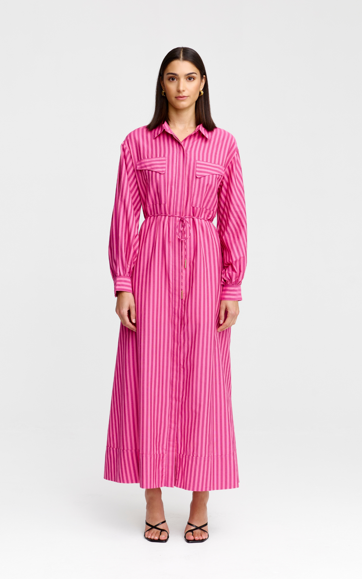 Laurel Dress - Raspberry Stripe