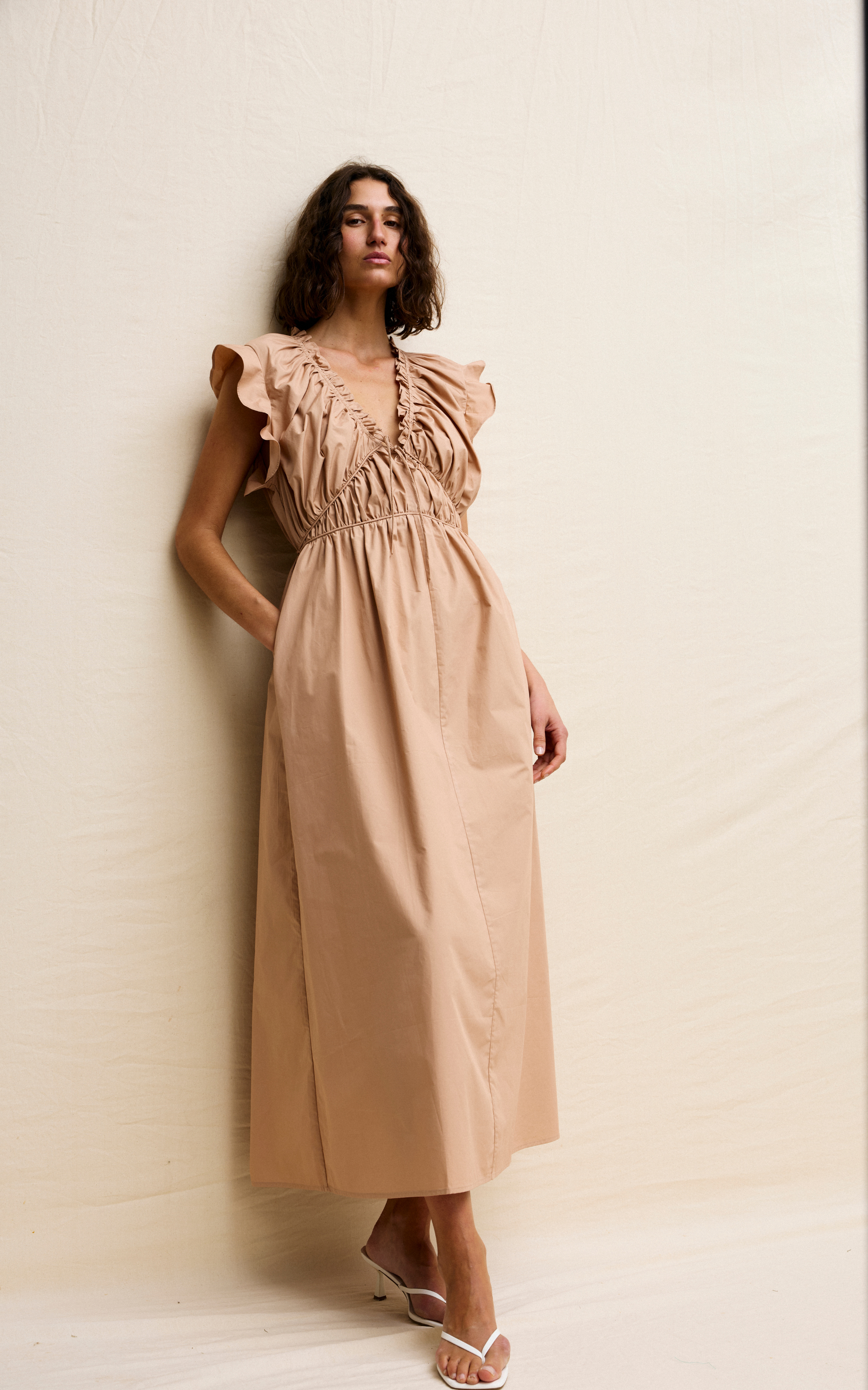 Thea Dress - Taupe