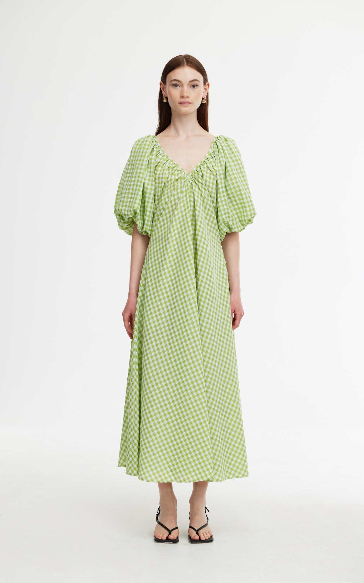Mimi Dress - Green Gingham