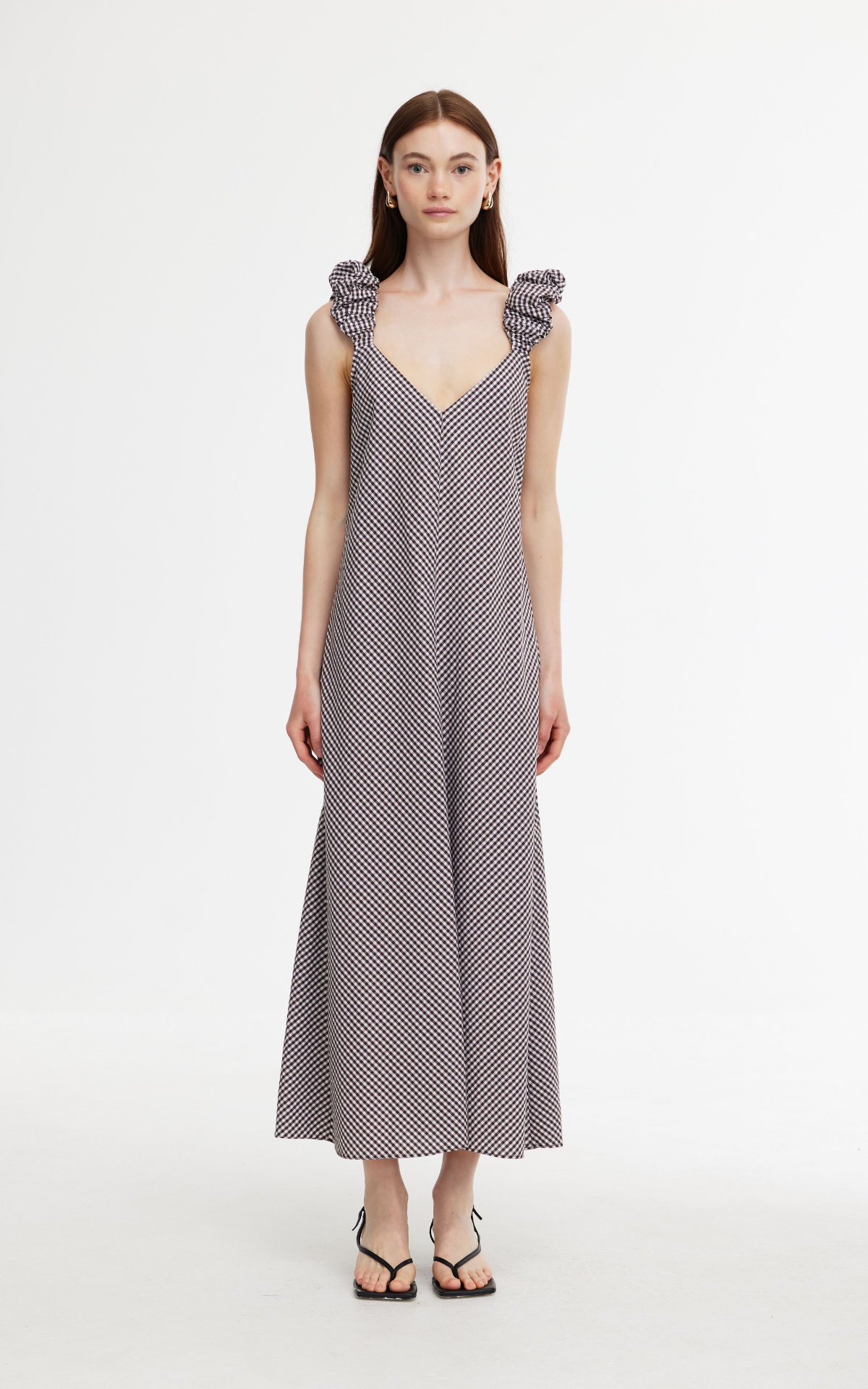 Scrunchie Slip - Chocolate Gingham