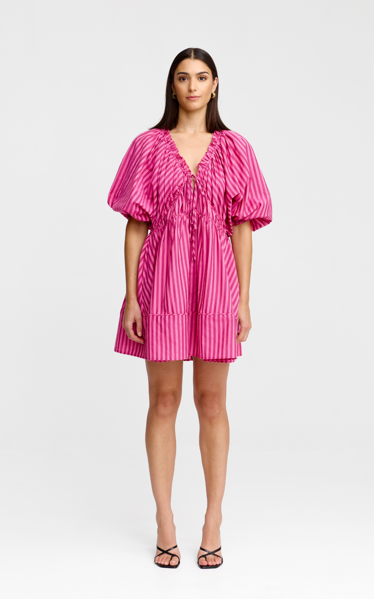 Pia Mini Dress - Raspberry Stripe