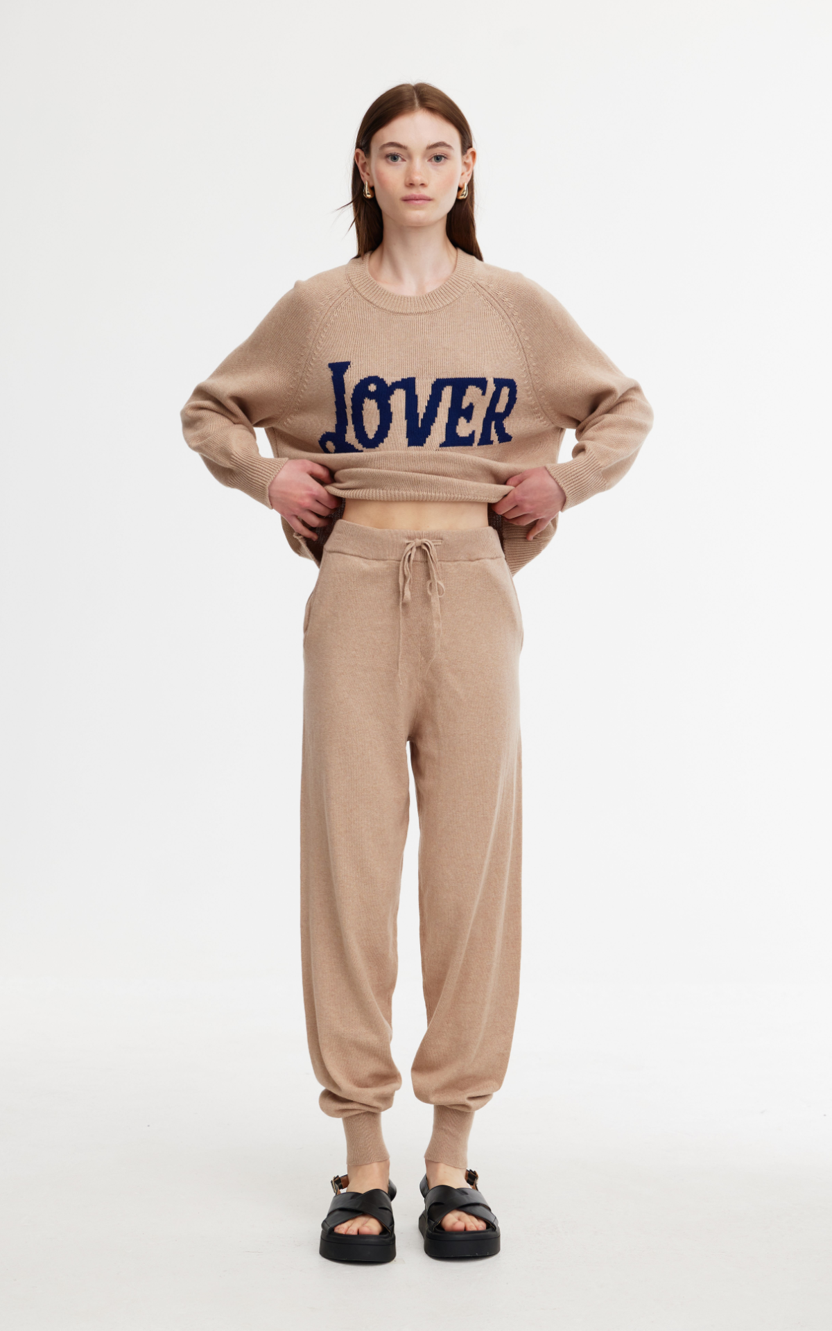 Eliza Knit Pant - Stone