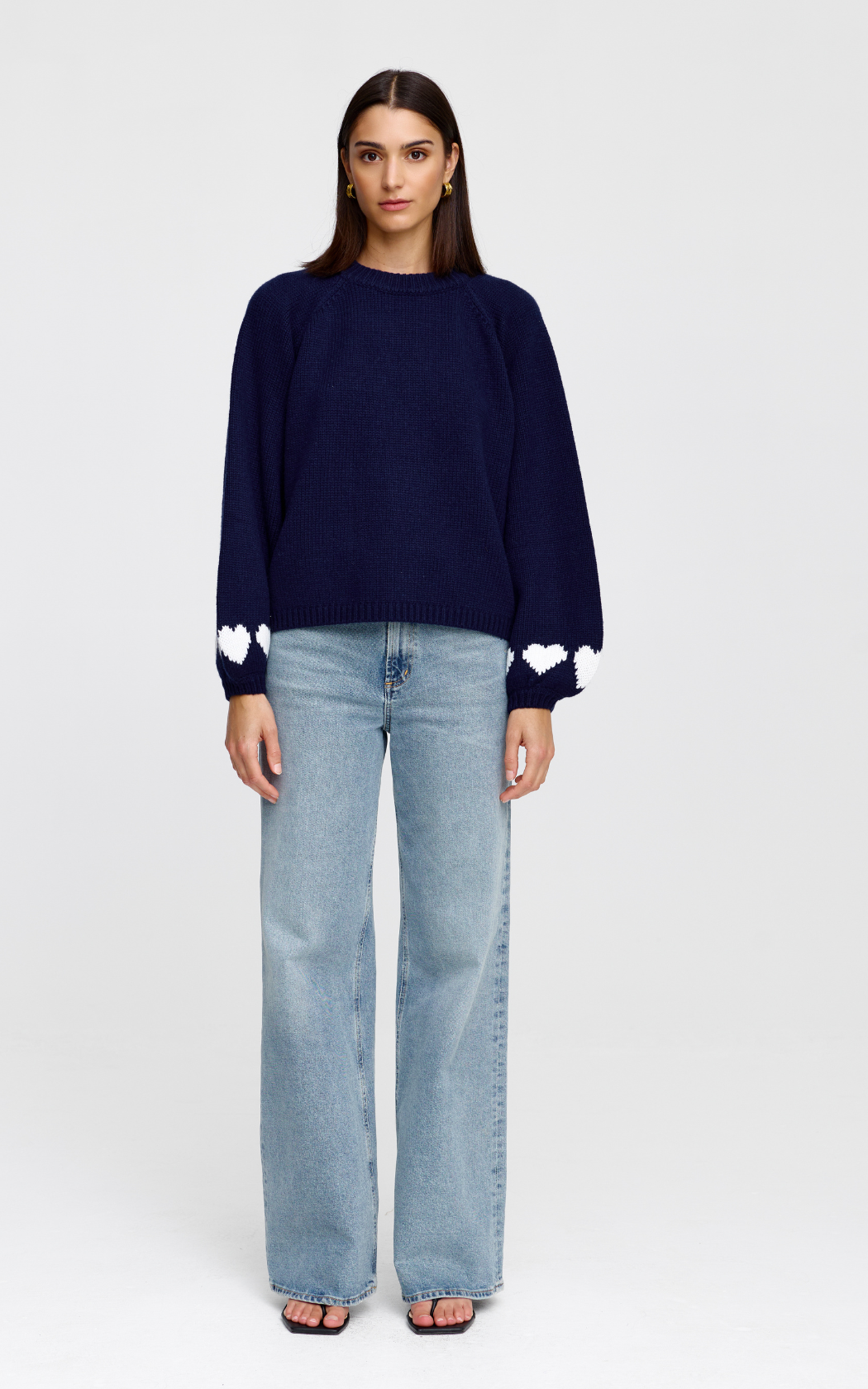 Cherie Hearts Knit - Midnight