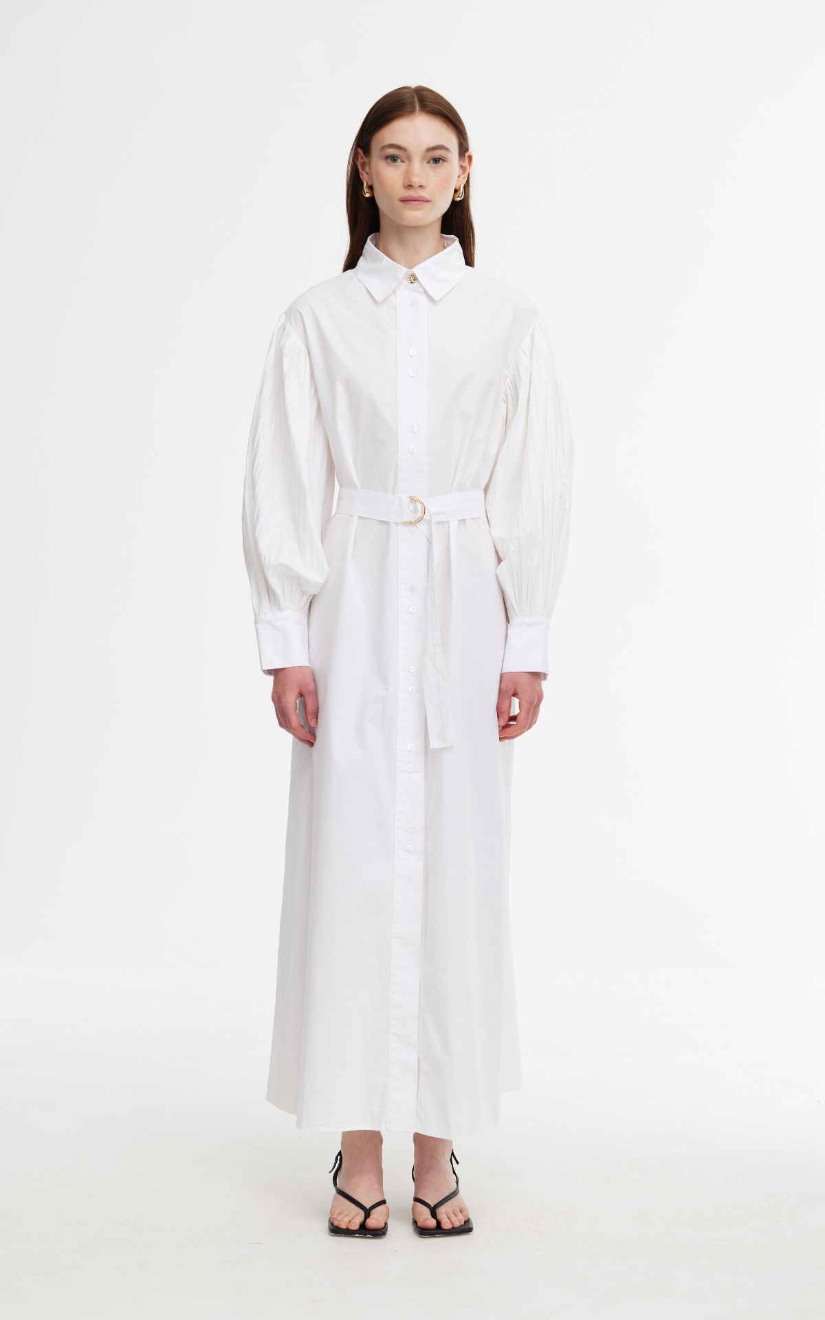 Harlow Pleat Dress - Ivory