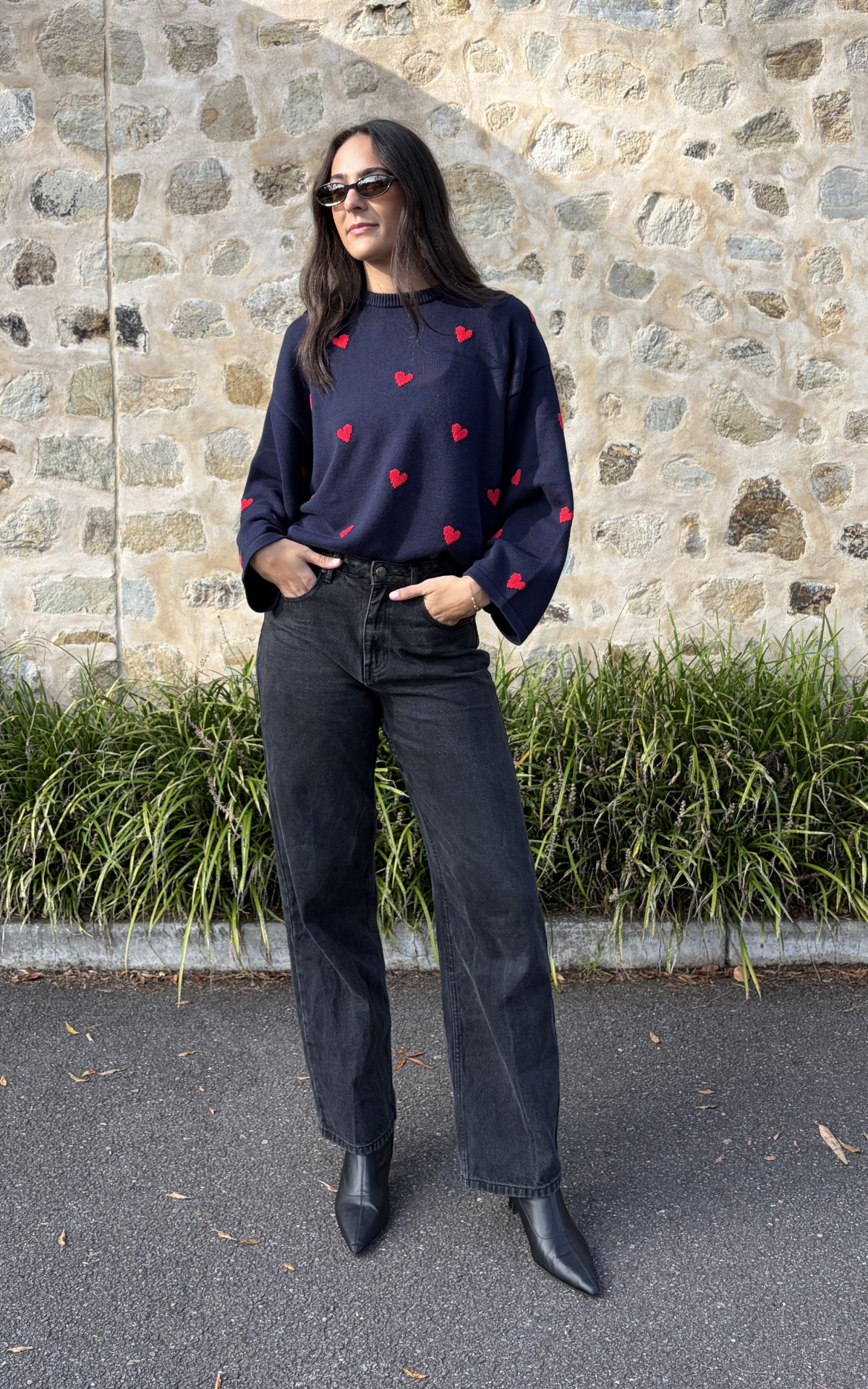 Flora Knit - Navy