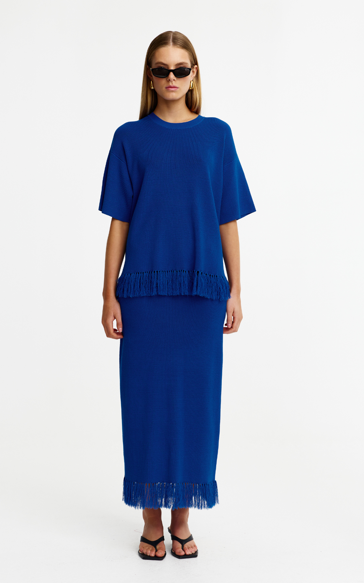 Camden Fringe Tee - Blue Azure
