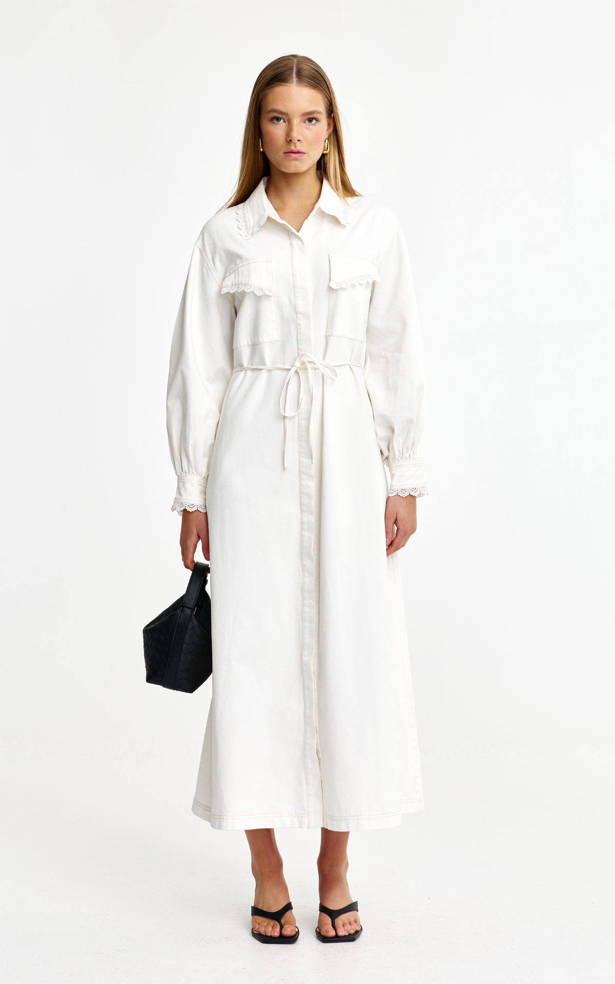 Laurel Dress - Ivory Denim