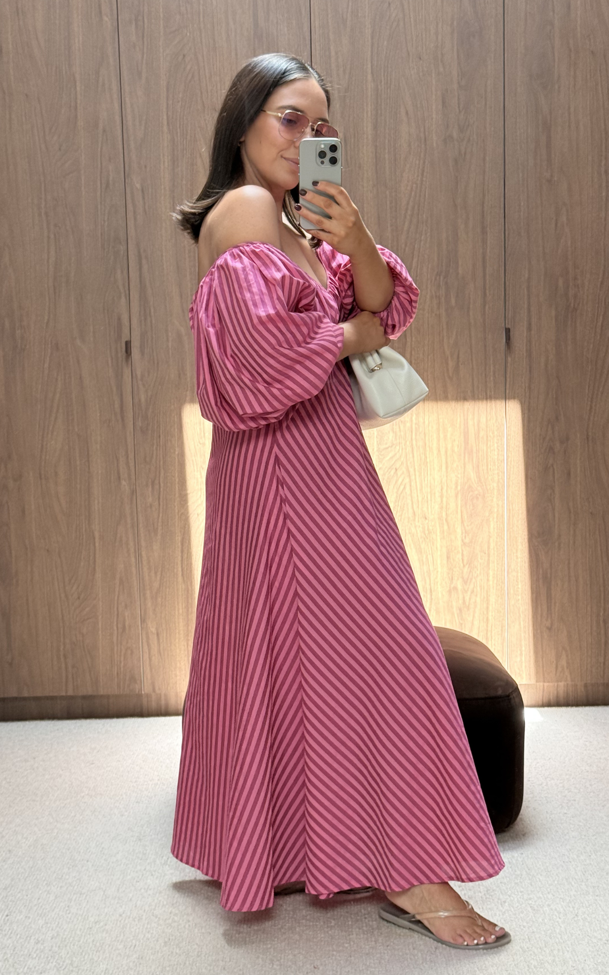 Mimi Dress - Raspberry Stripe