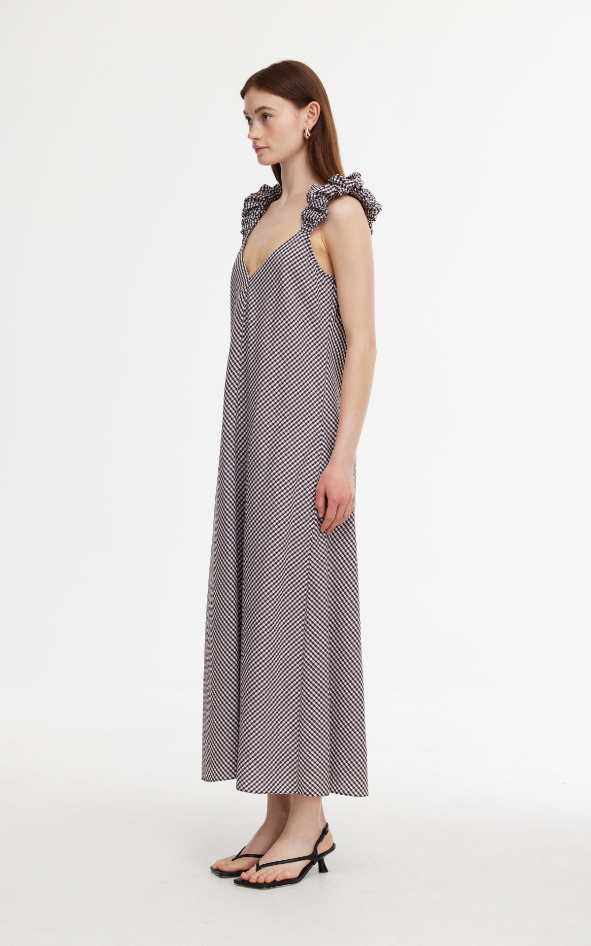 Scrunchie Slip - Chocolate Gingham