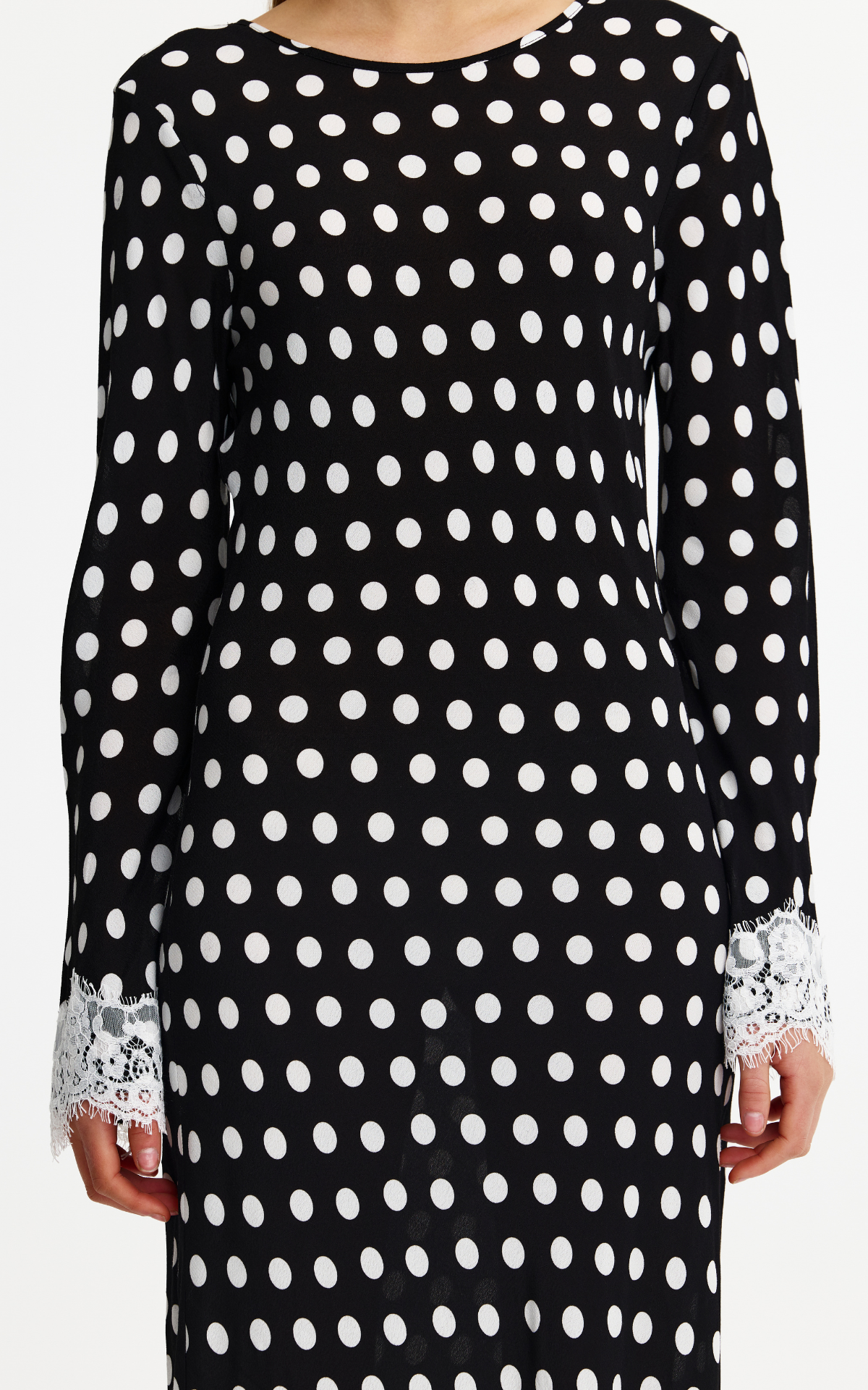 Nadia Lace Dress - Navy Spot