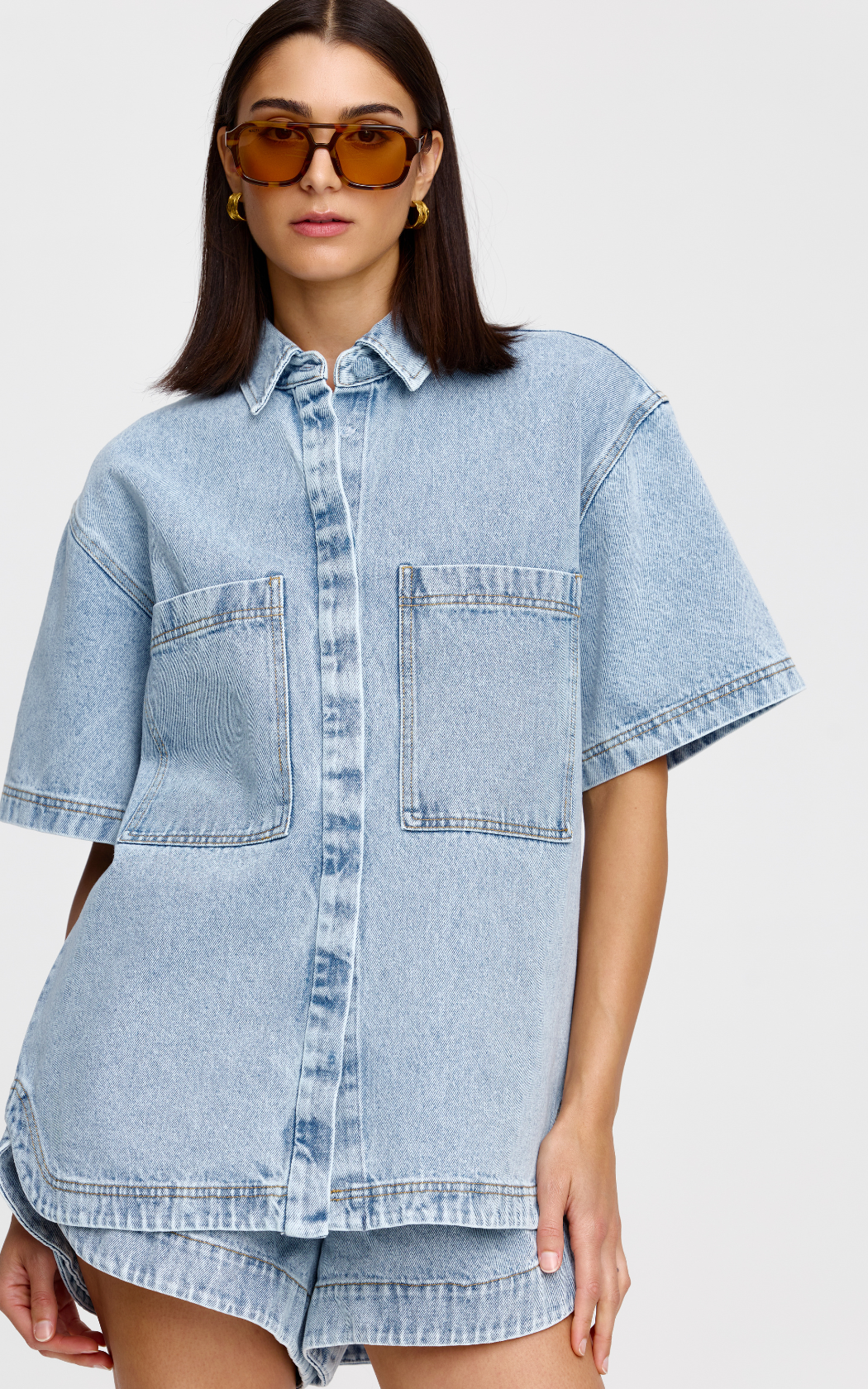 Freya Shirt - Light Wash Denim