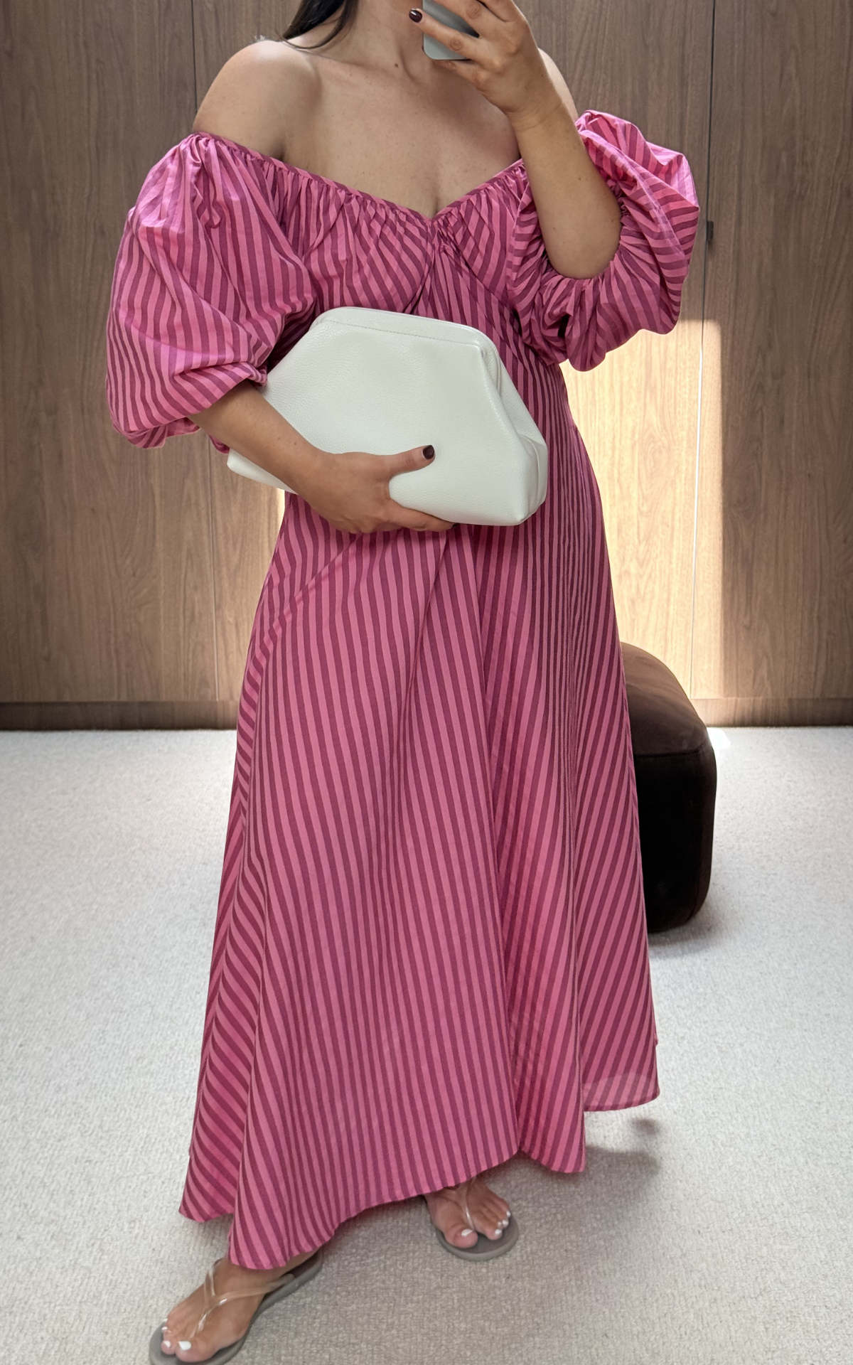 Mimi Dress - Raspberry Stripe