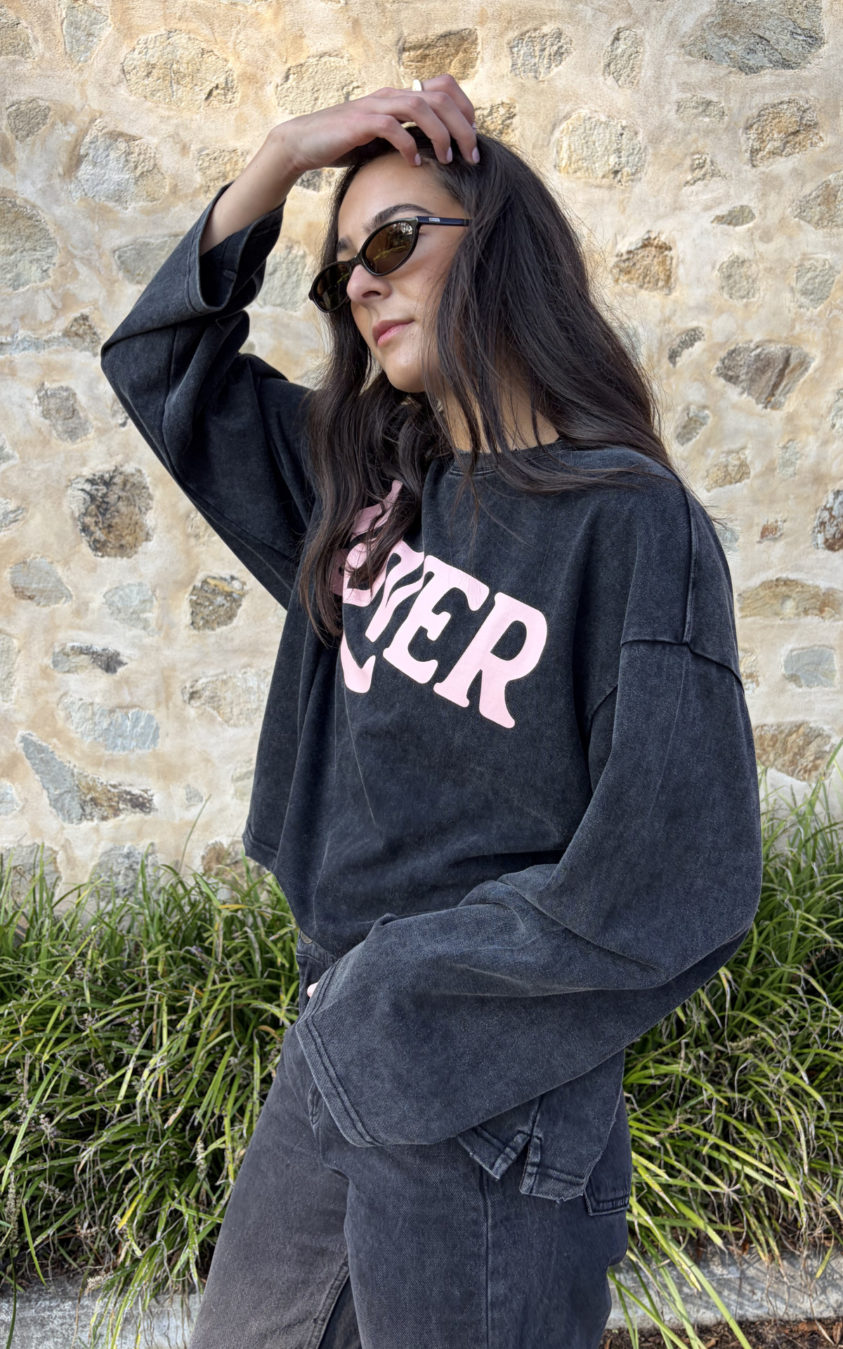 Lover Tee - Charcoal