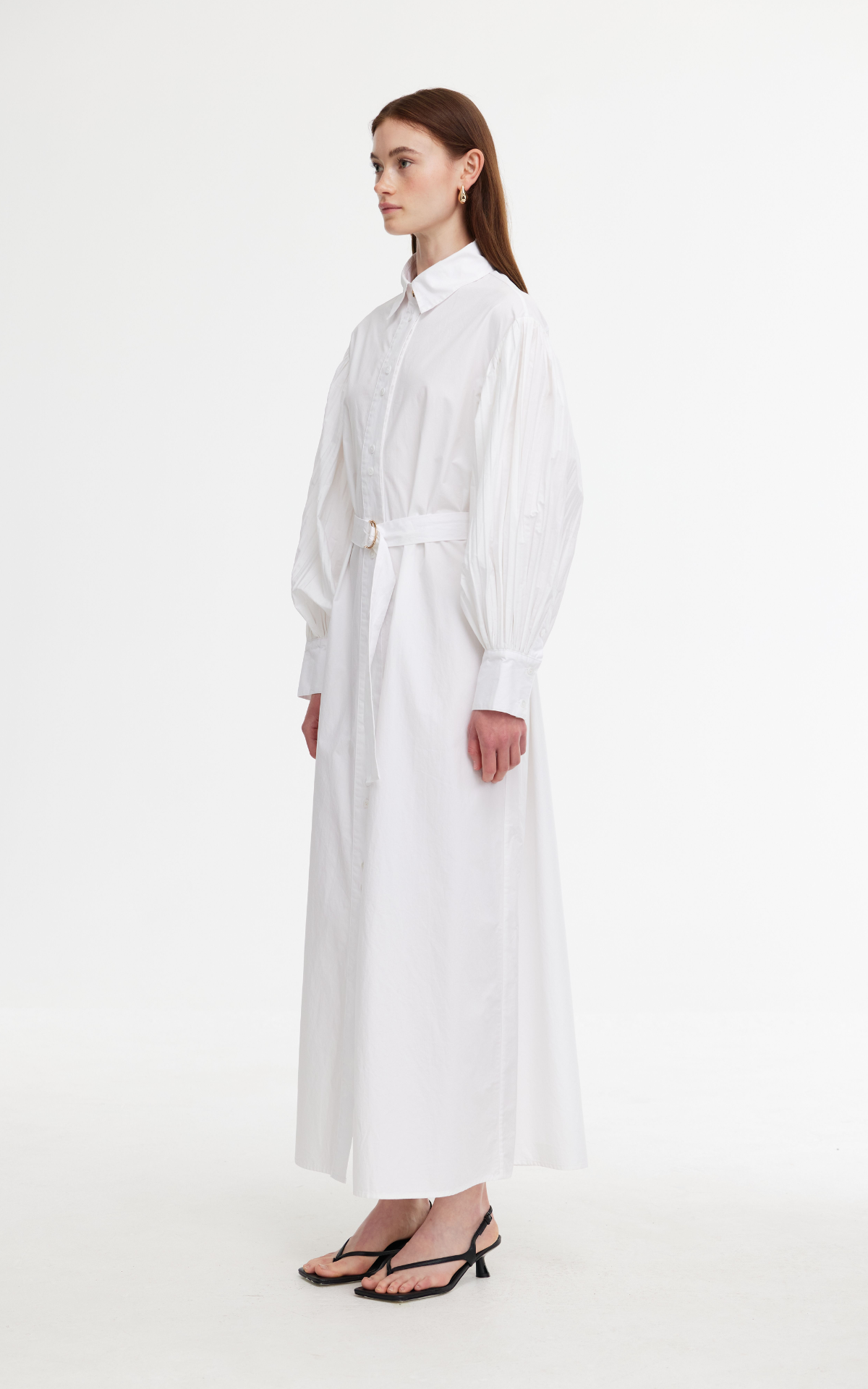 Harlow Pleat Dress - Ivory