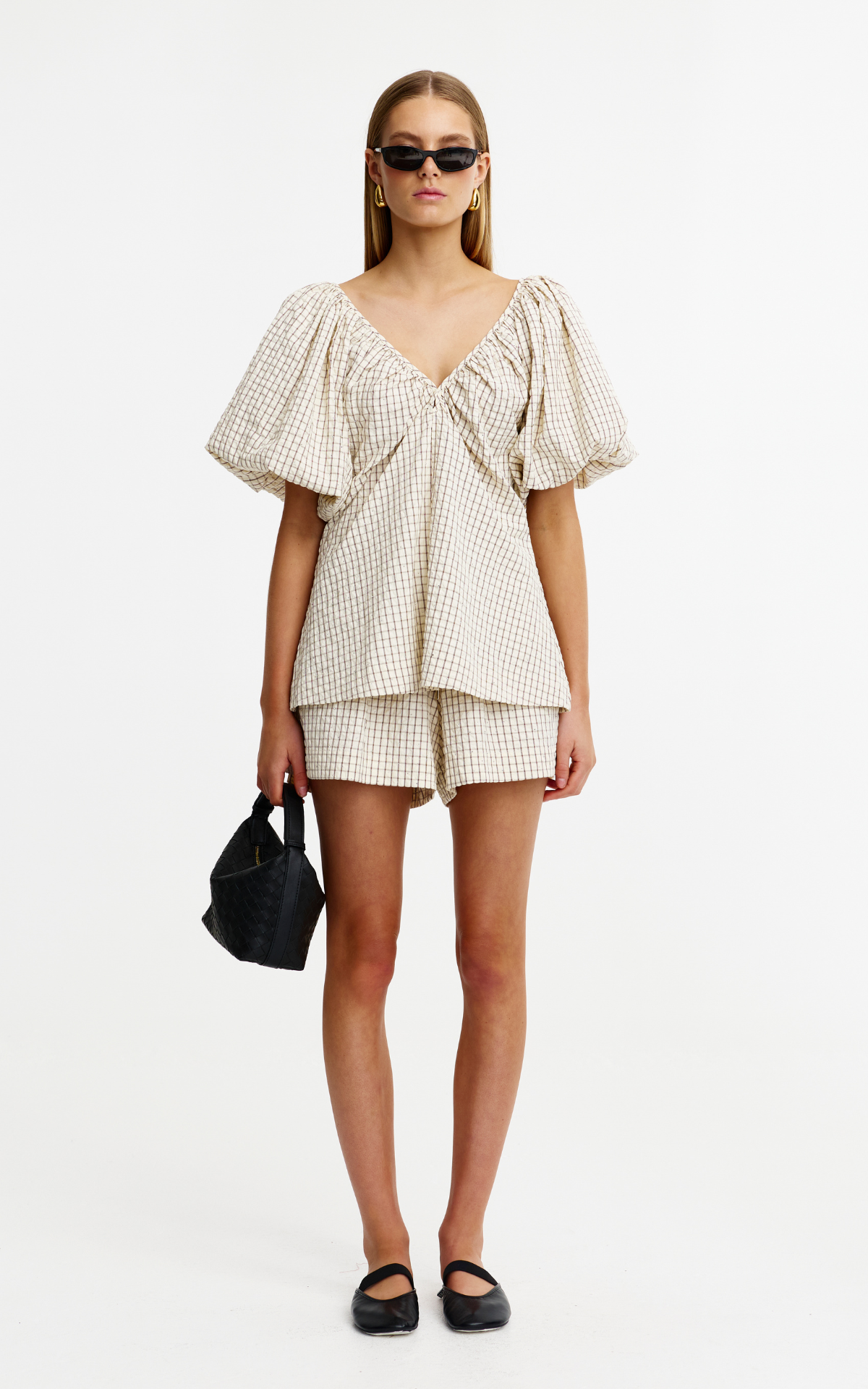 Mimi Top - Rhinestone Gingham