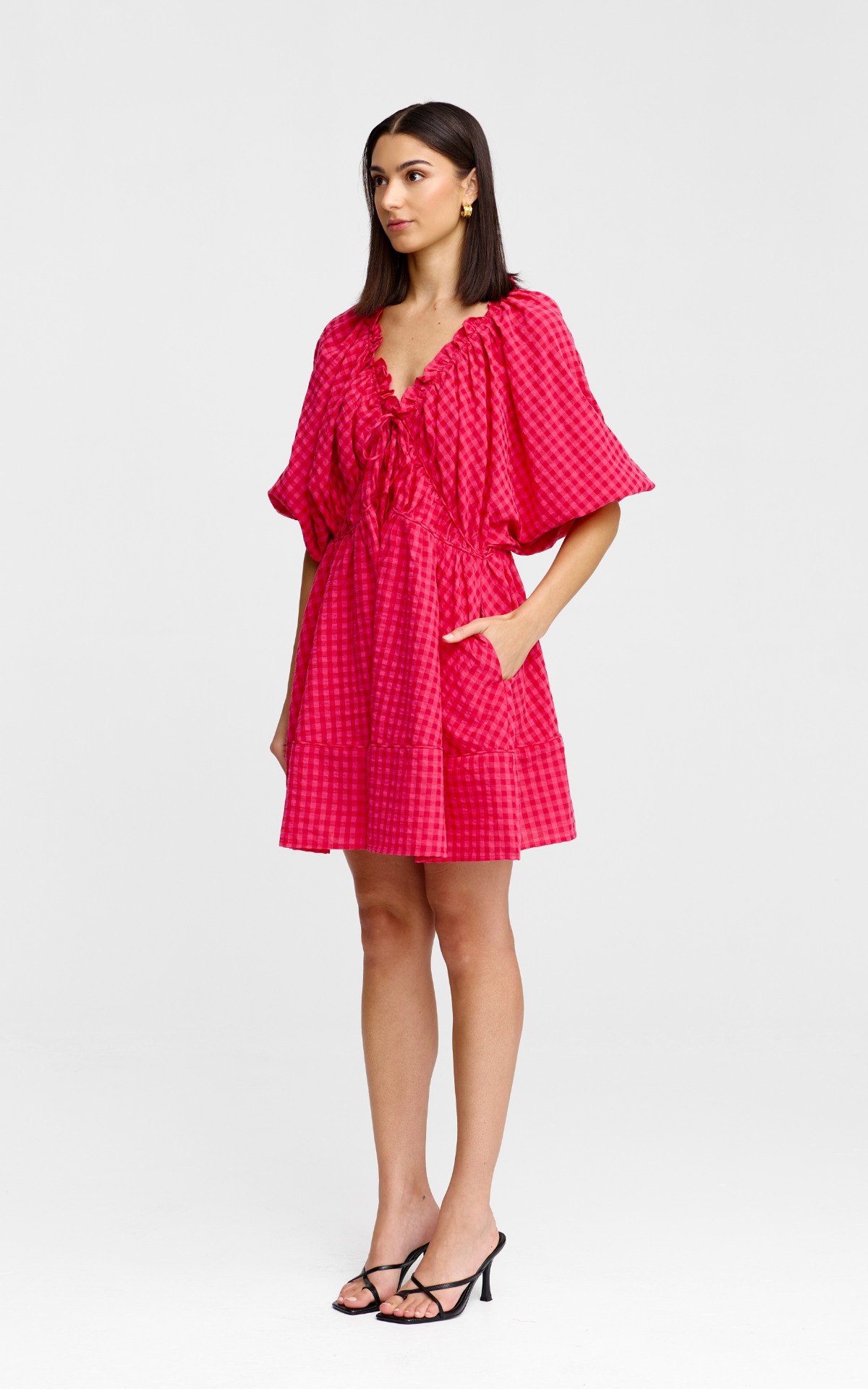 Pia Mini Dress - Rosas Gingham
