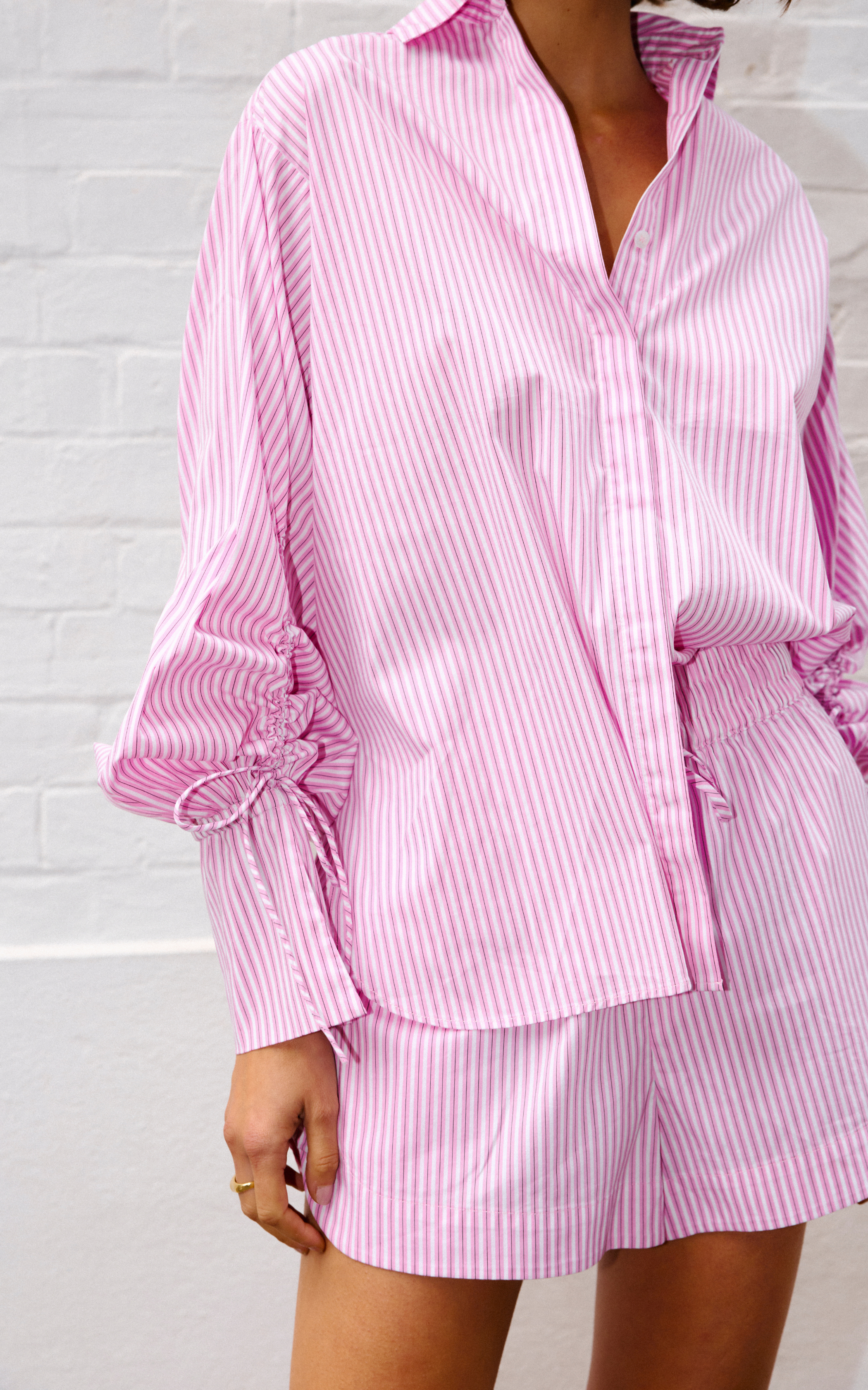 Ashton Shirt - Pink Pinstripe