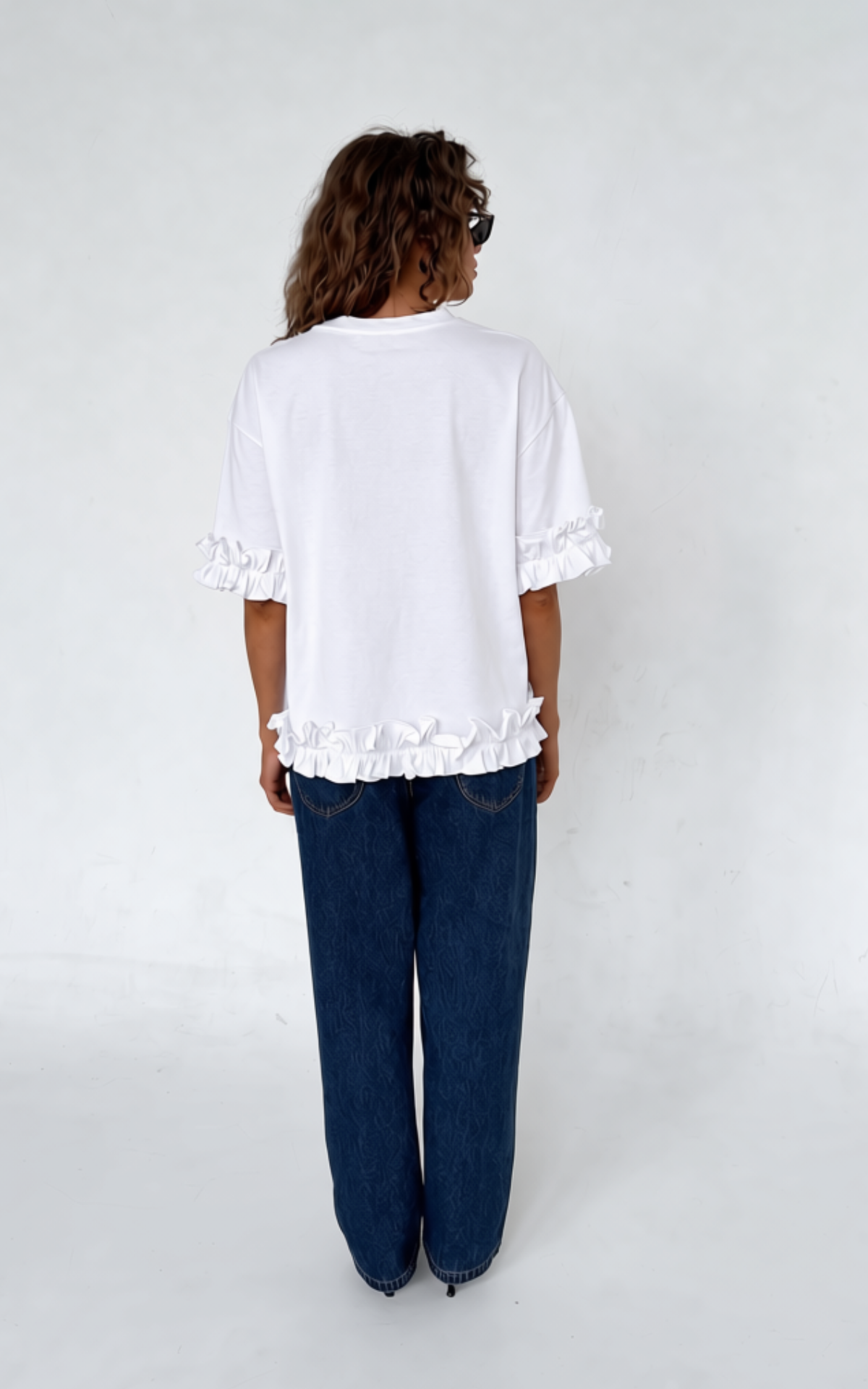 Ruffle Tee - Ivory