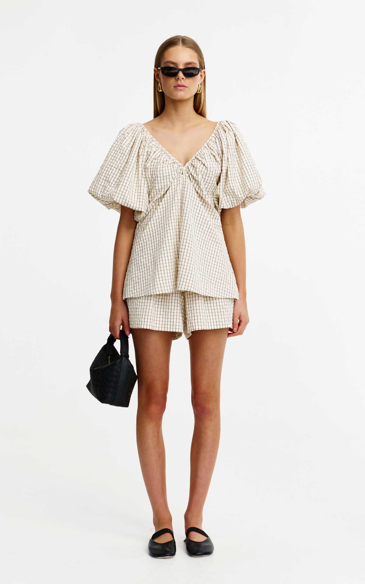 Laney Short - Rhinestone Gingham