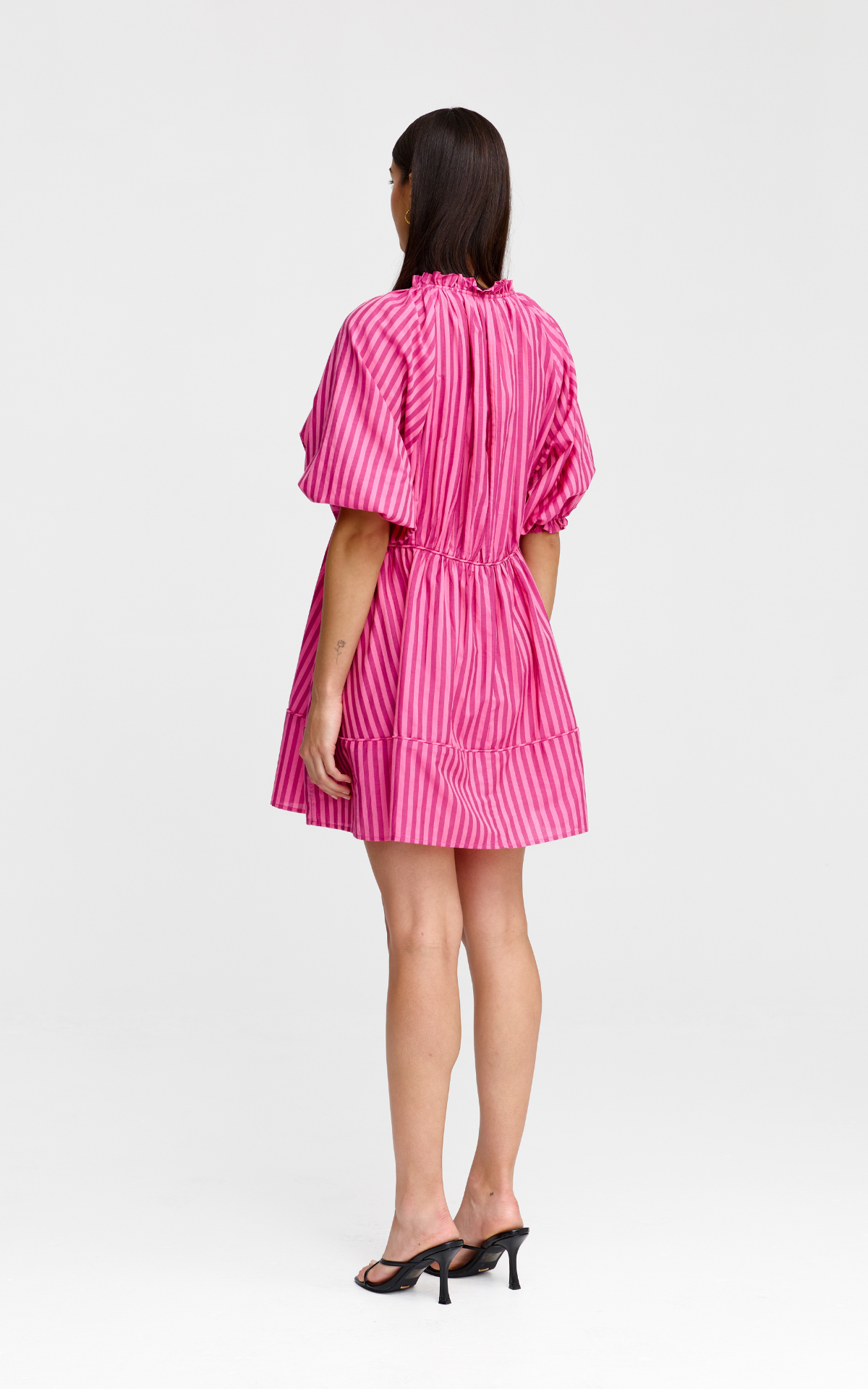 Pia Mini Dress - Raspberry Stripe