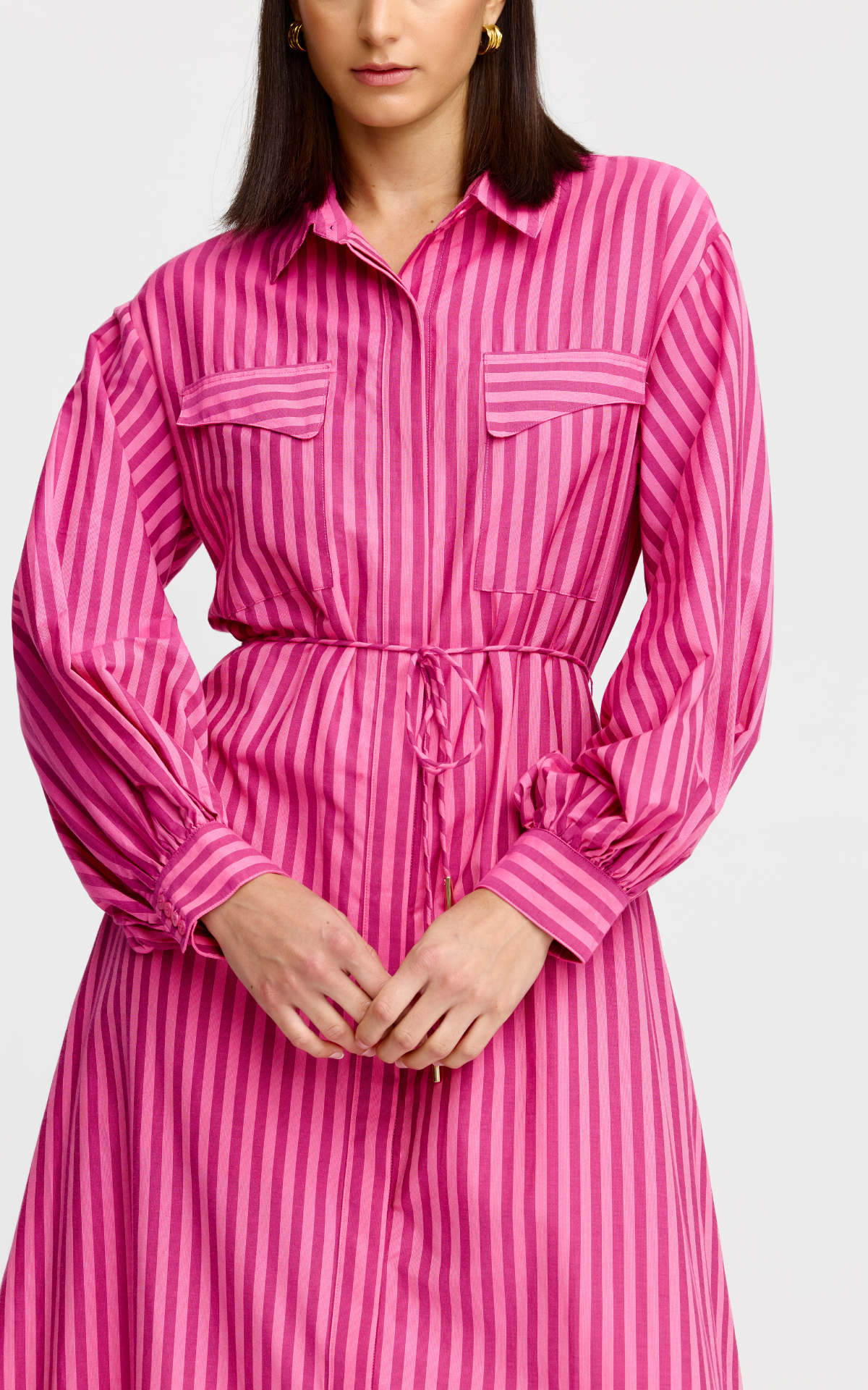 Laurel Dress - Raspberry Stripe