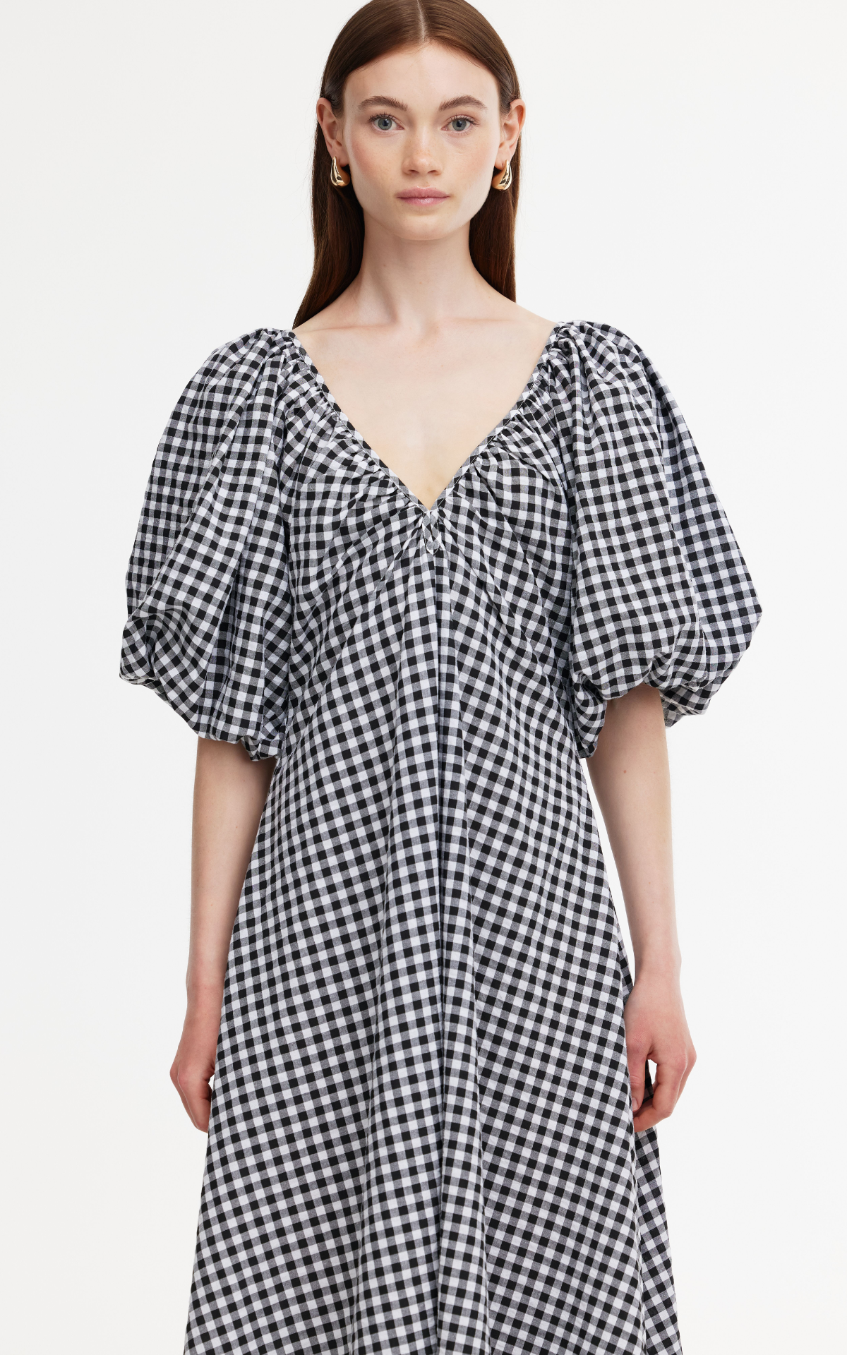 Mimi Dress - Black + White Gingham