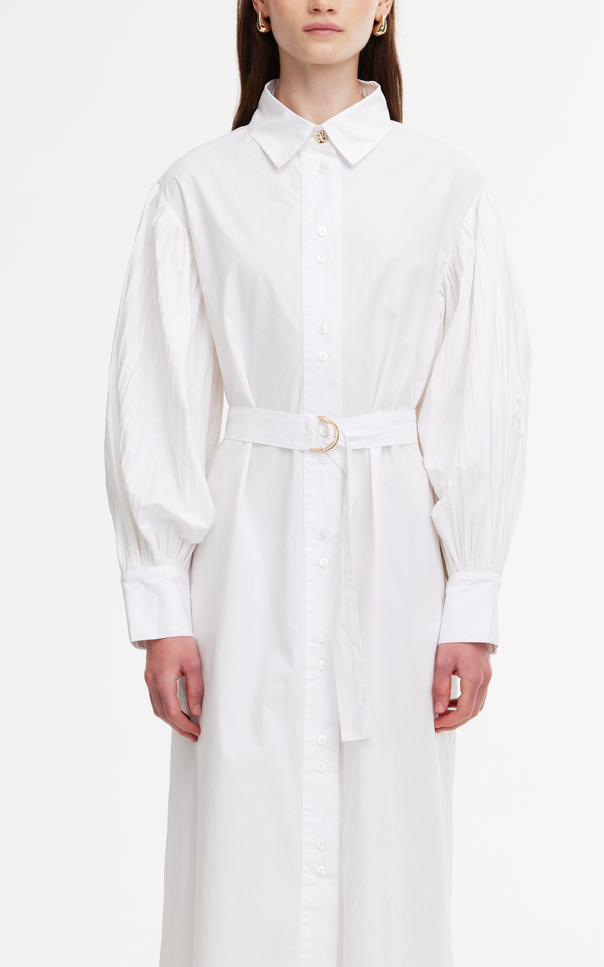 Harlow Pleat Dress - Ivory