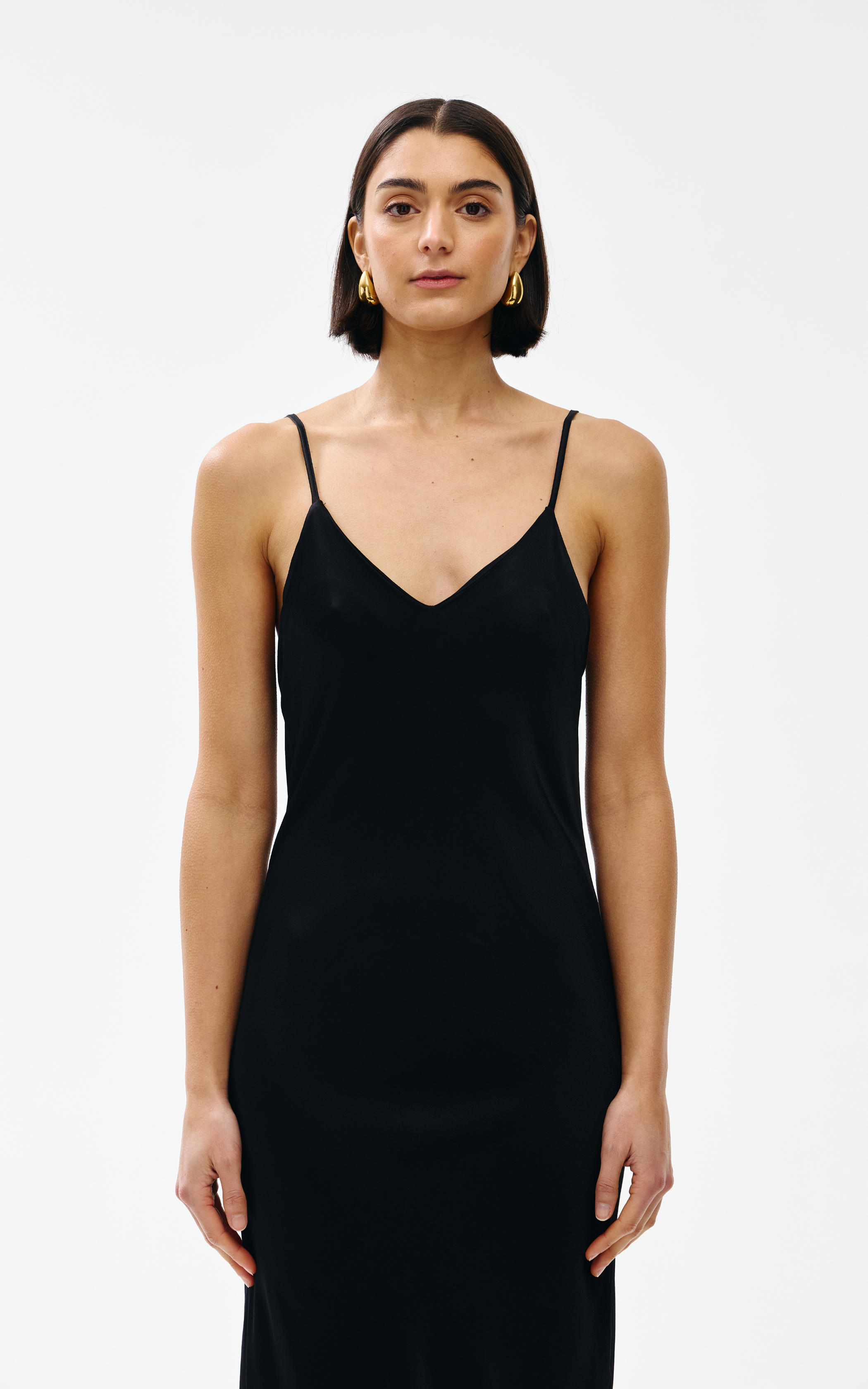 Dolly Dress - Black w Ivory Fringe
