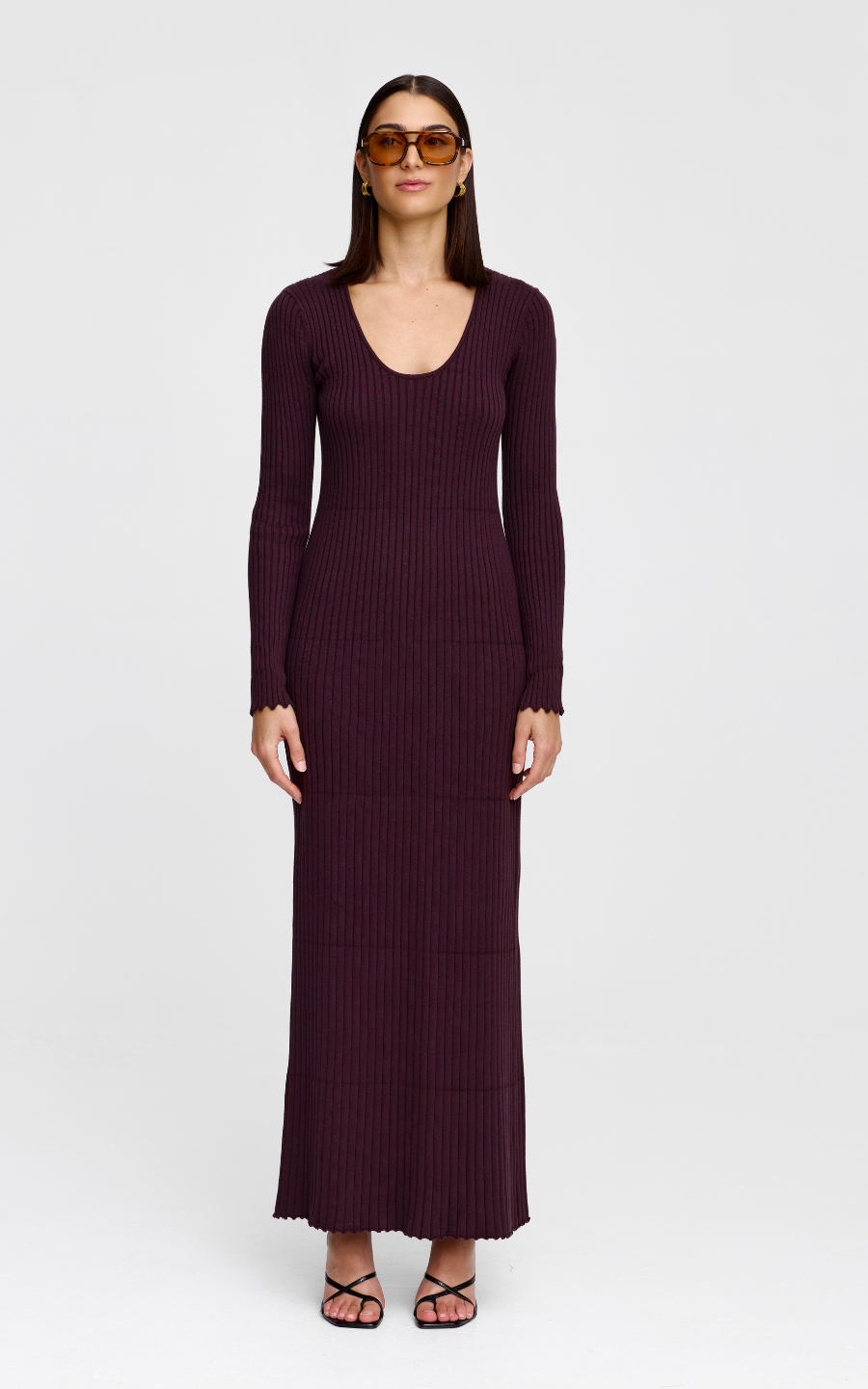 Celeste Knit Dress - Chocolate Marle