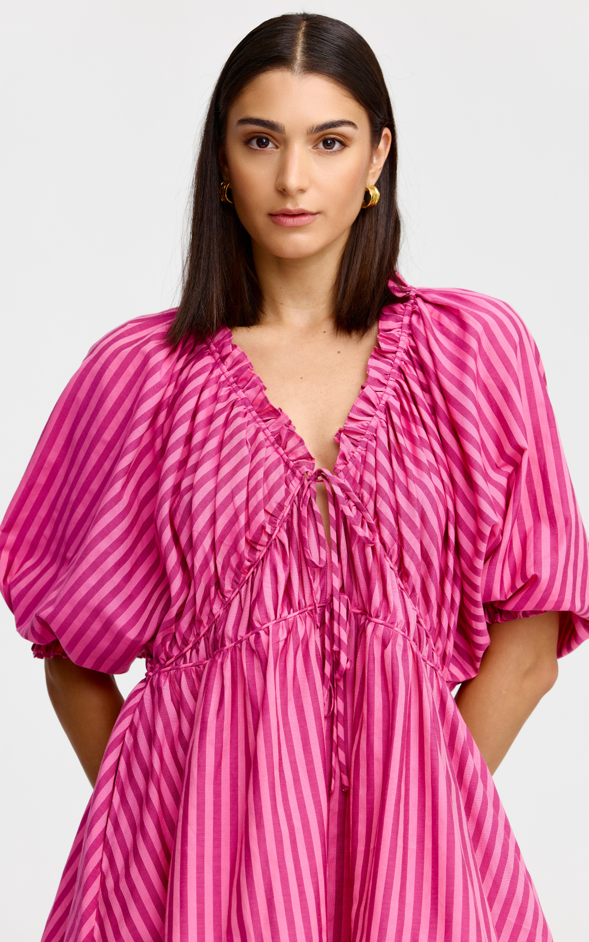 Pia Mini Dress - Raspberry Stripe