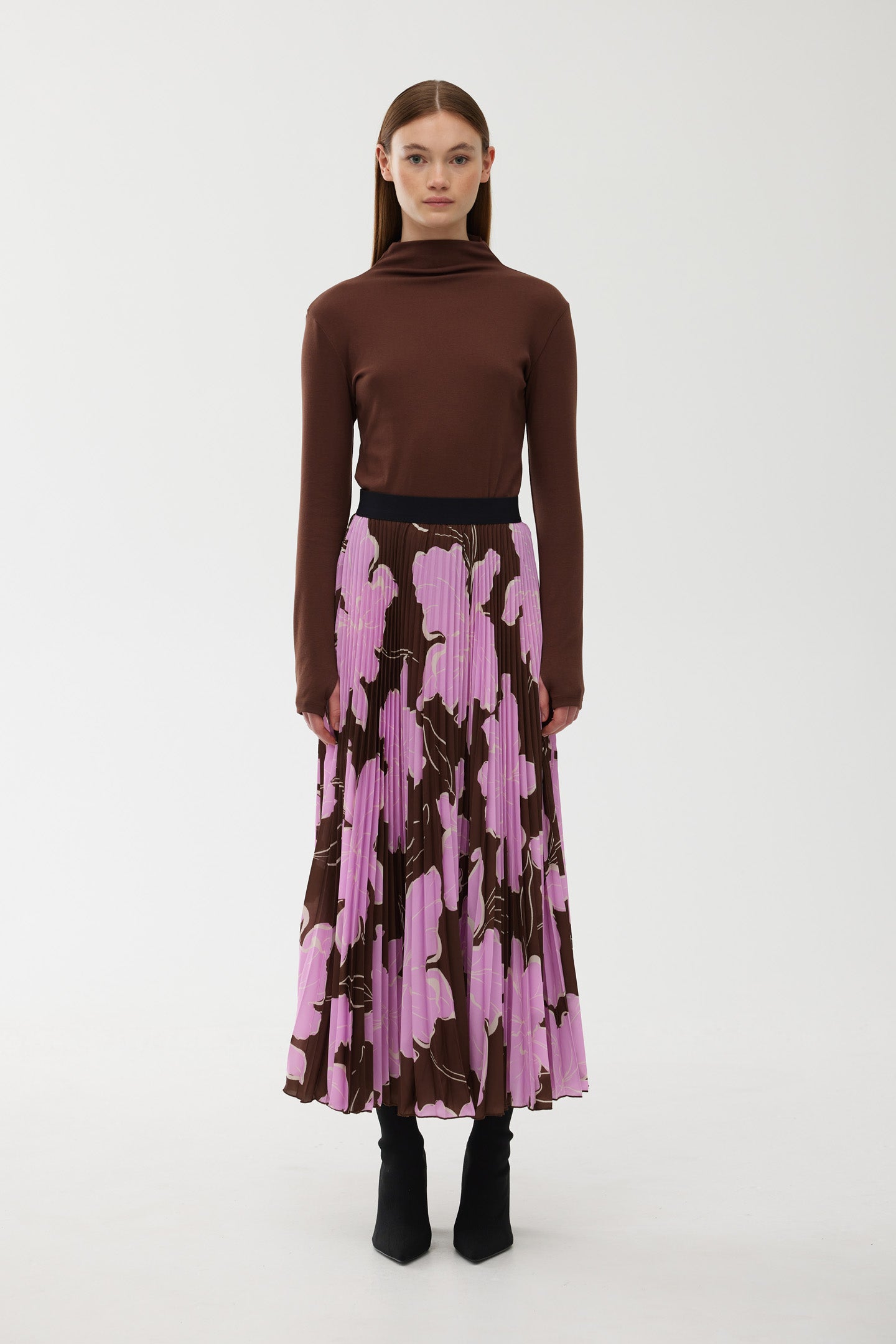 Goldie Pleat Skirt - Magnolia Bloom