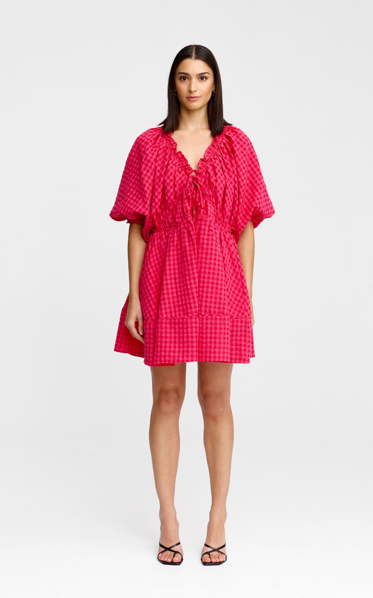 Pia Mini Dress - Rosas Gingham