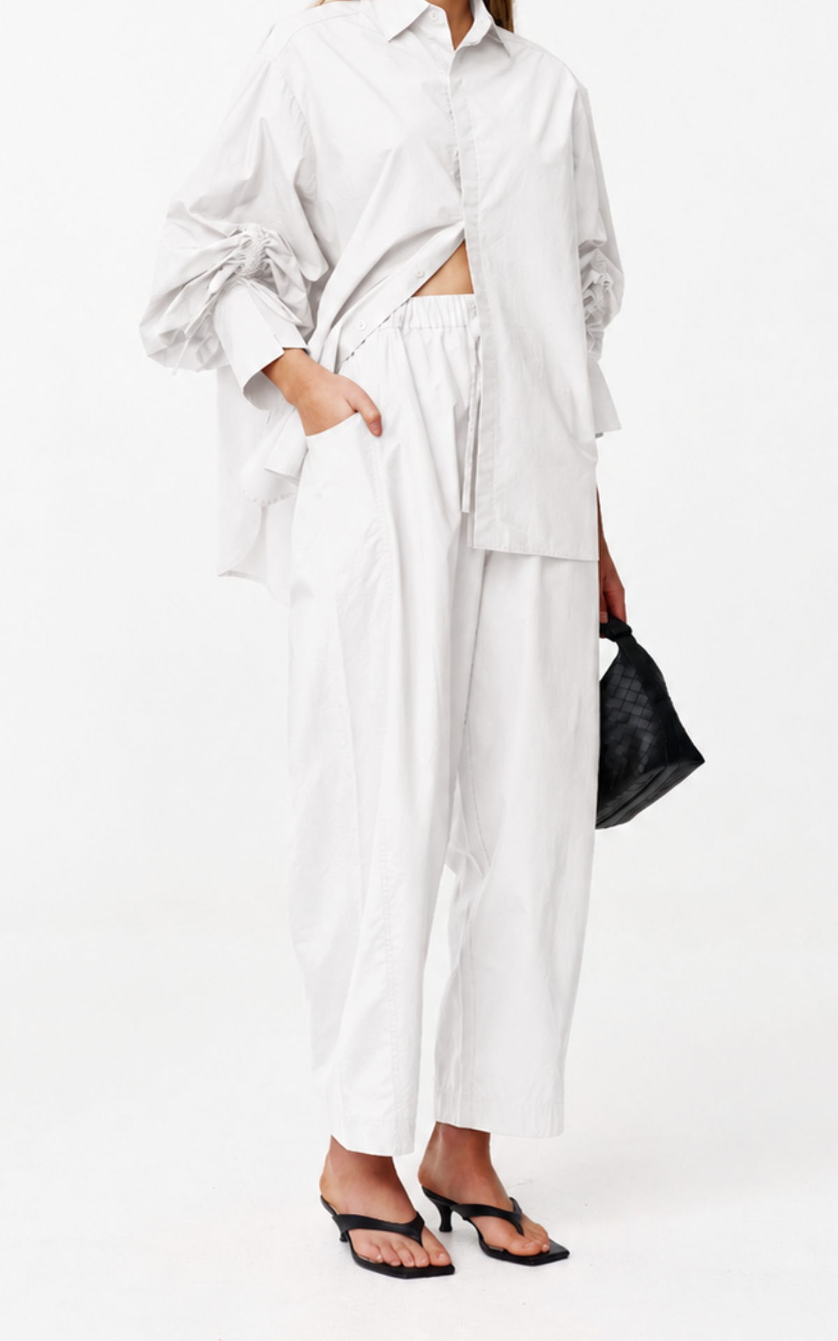 Andi Pant - Ivory Poplin