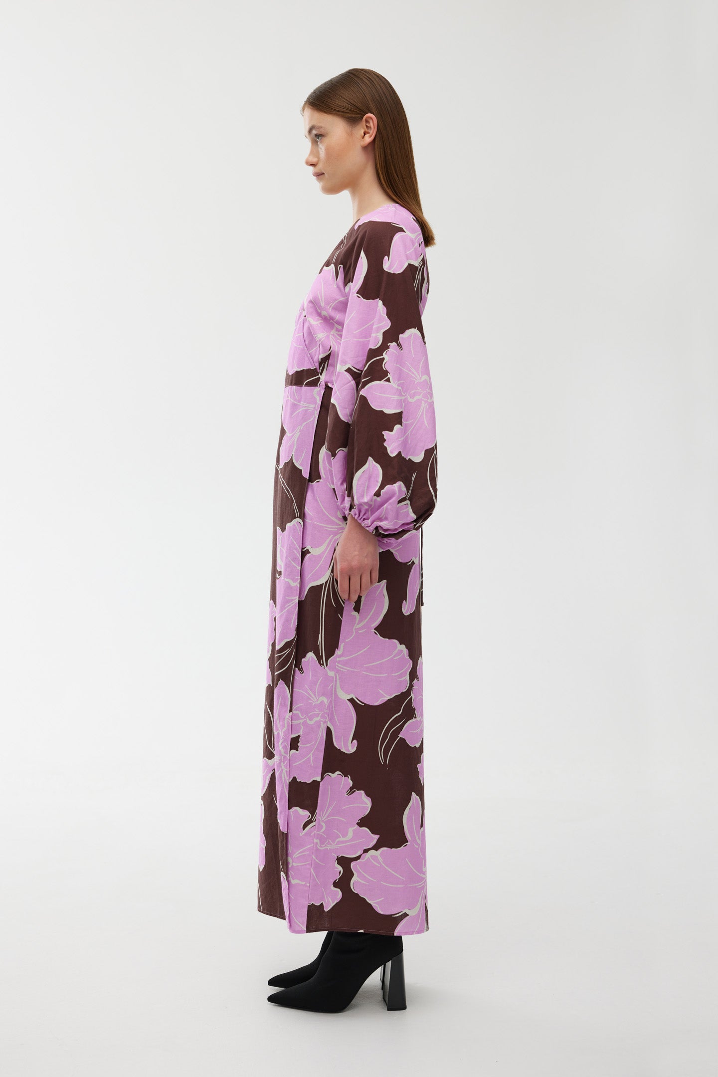 Ines Wrap Dress Maxi - Magnolia Bloom