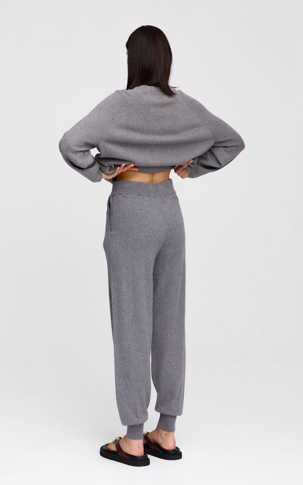 Eliza Knit Pant - Grey Marle