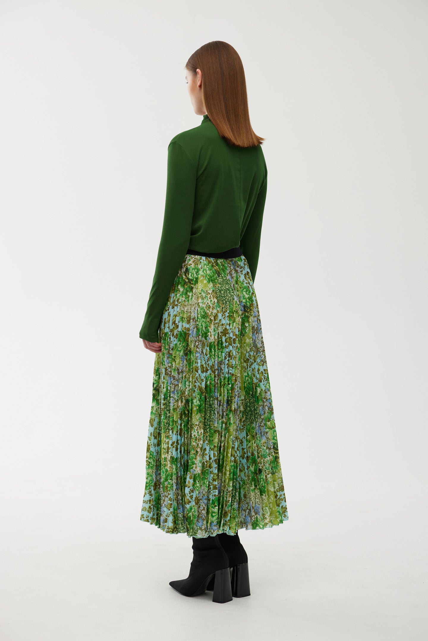 Goldie Pleat Skirt - Floral Haze
