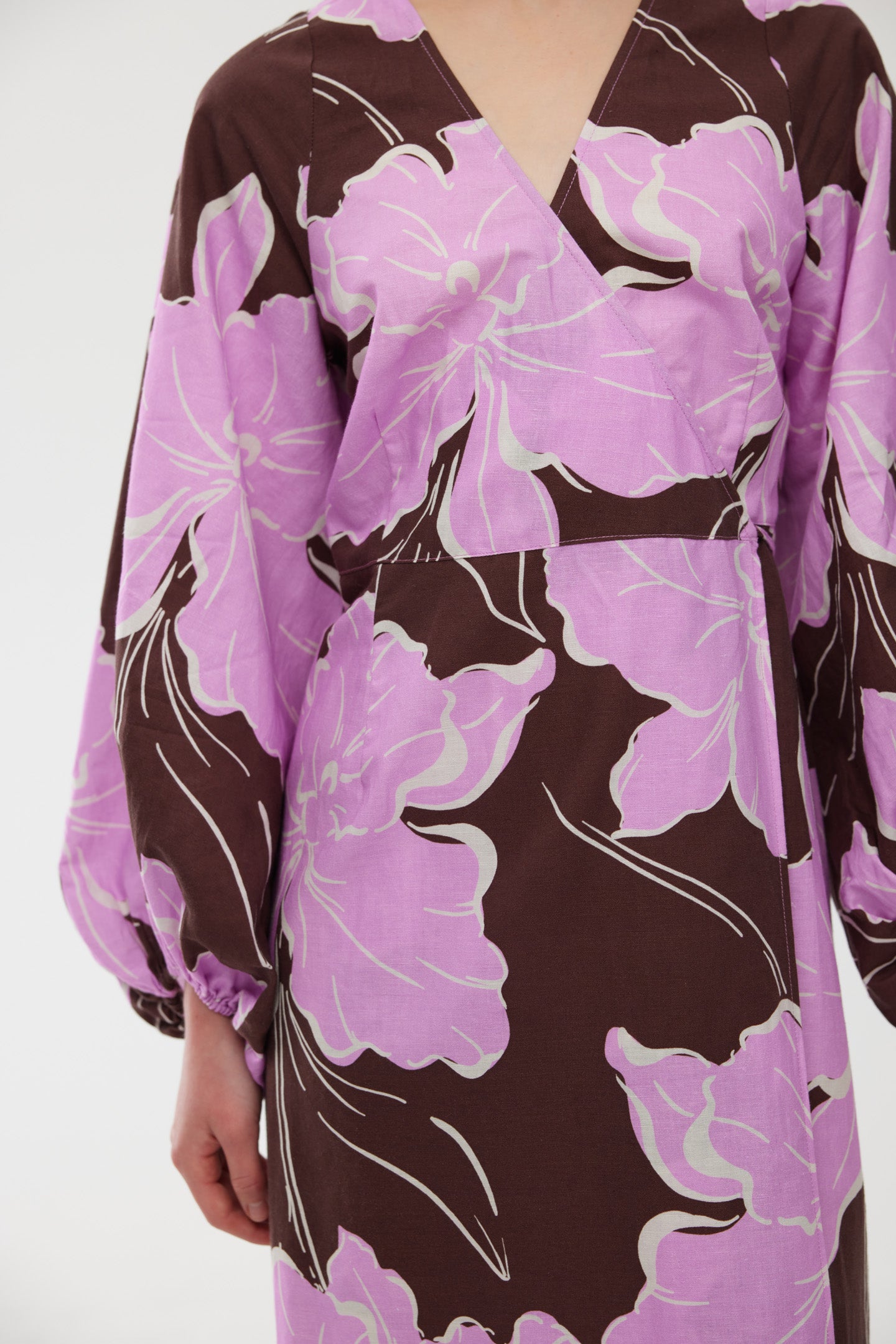 Ines Wrap Dress Maxi - Magnolia Bloom