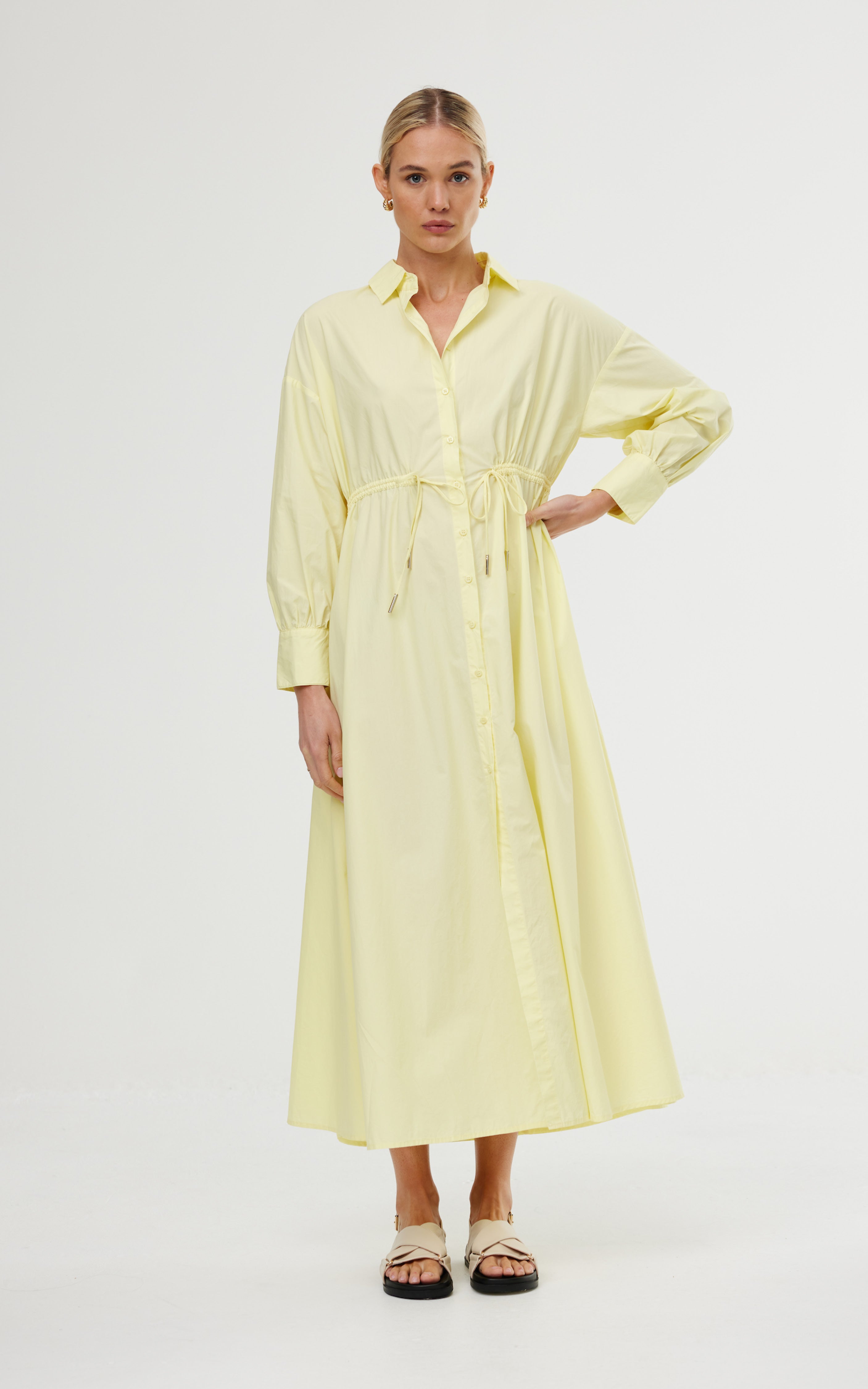 Isla Shirt Dress - Butter