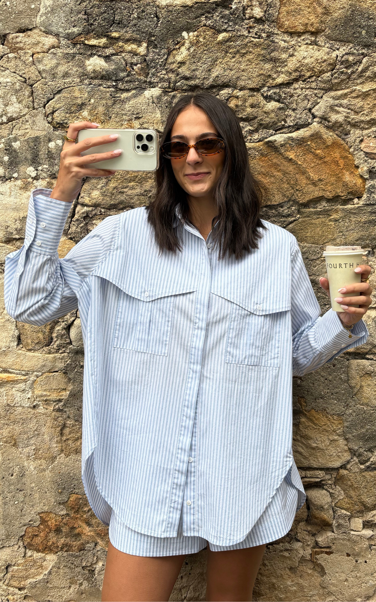 Riley Shirt - Blue Pinstripe