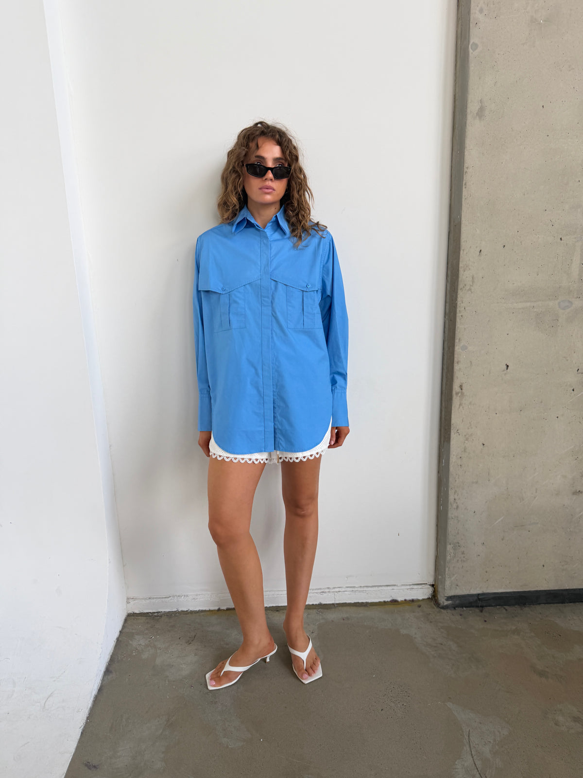 Riley Shirt - Blue Azure