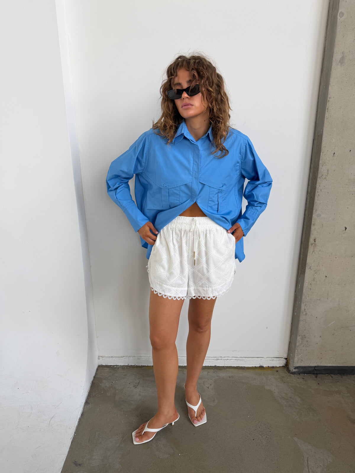 Riley Shirt - Blue Azure