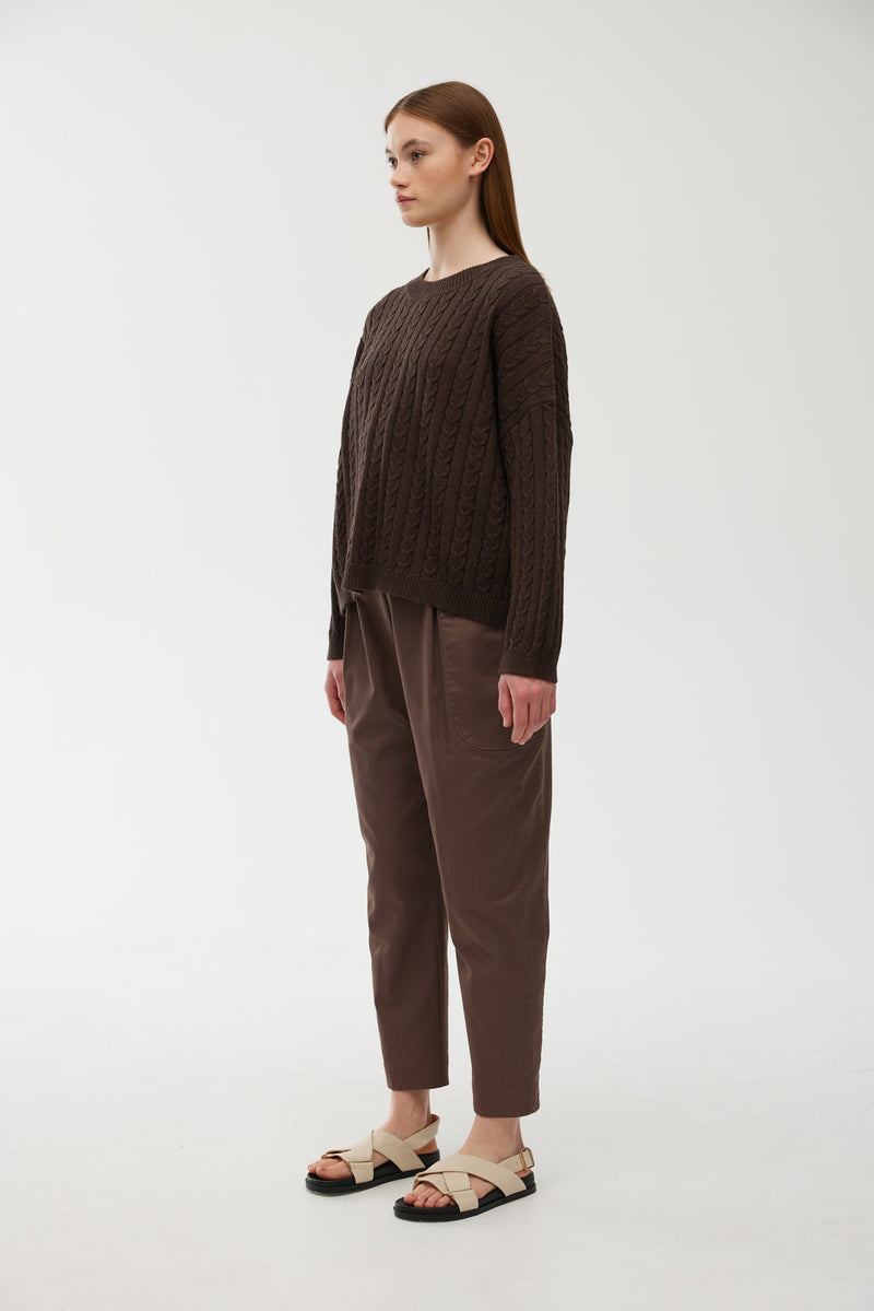 Willa Cable Knit - Chocolate