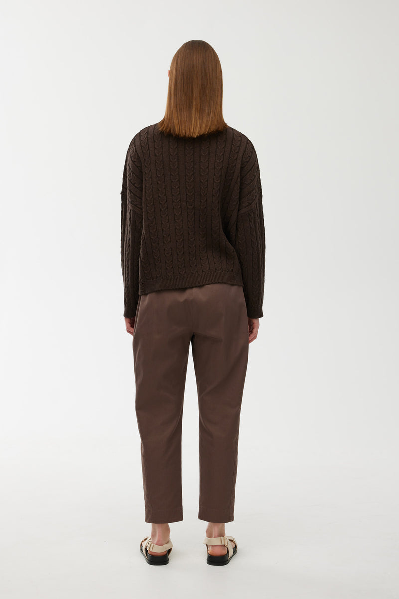 Willa Cable Knit - Chocolate