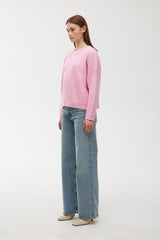 Willa Cable Knit - Rose