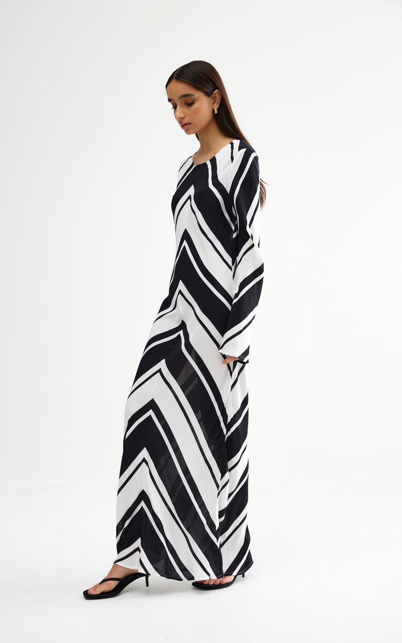 Georgia Dress - Classic Chevron