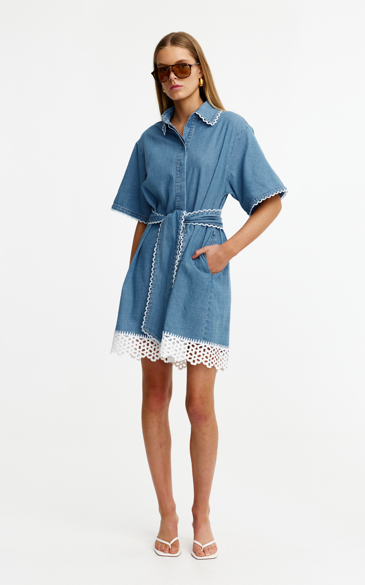 Sierra Mini Dress - Vintage Denim